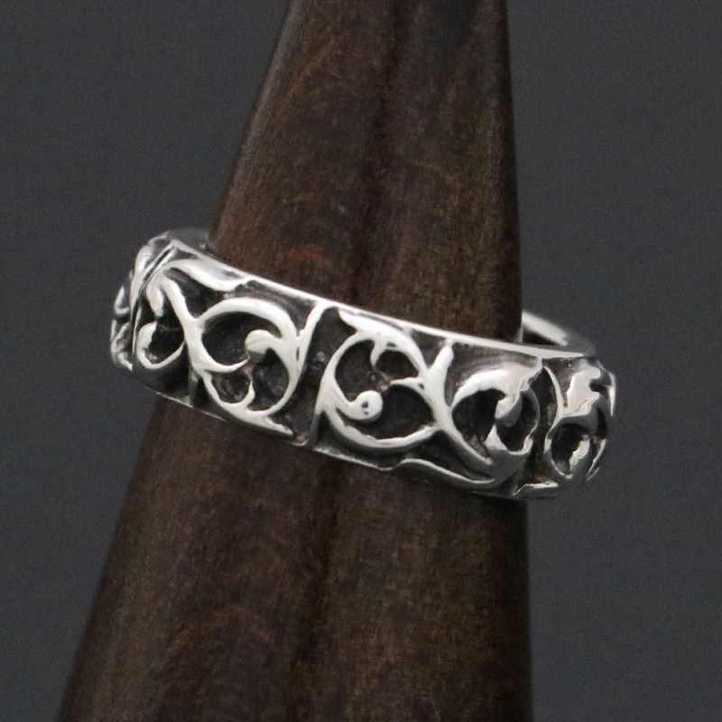 image of Chrome Hearts Eternity Vine Band - Size 8 in Silver, Men's