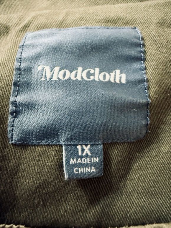 Other ModCloth Olive Green Utility Jacket 1X Plus Safari Anorak Size XL / US 12-14 / IT 48-50 - 3 Thumbnail