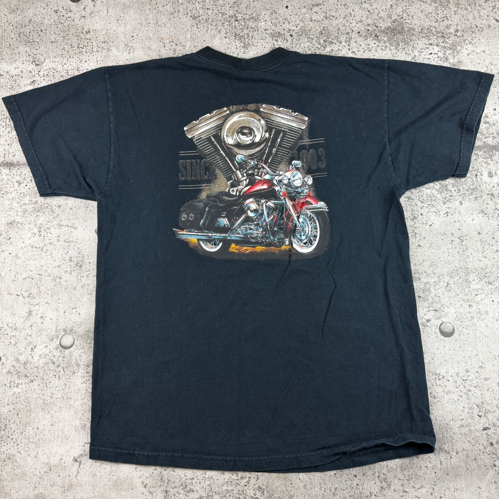 Fruit Of The Loom Spring Rally Motorcycle Rally 2005 Y2K Biker Shirt Size L Size US L / EU 52-54 / 3 - 7 Thumbnail
