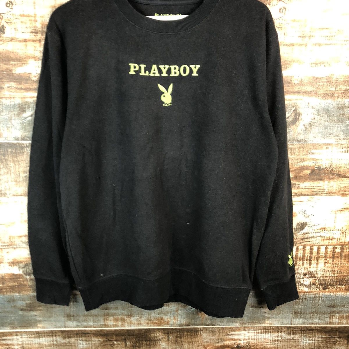 Playboy × Vintage Playboy Bunny Black Sweatshirt #A1532 Size US M / EU 48-50 / 2 - 3 Thumbnail
