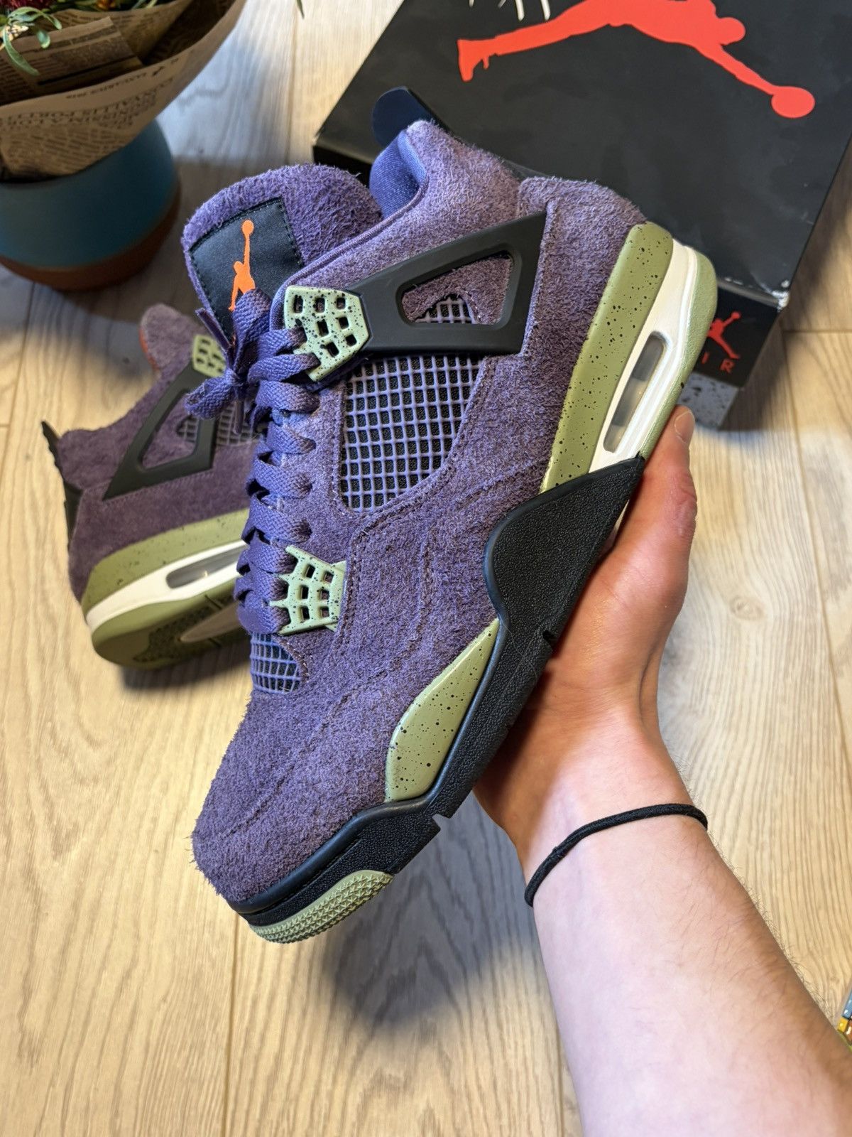 Nike Jordan 4 Retro - Canyon Purple (w) 11.5/44 Size US 11.5 / EU 44-45 - 3 Thumbnail
