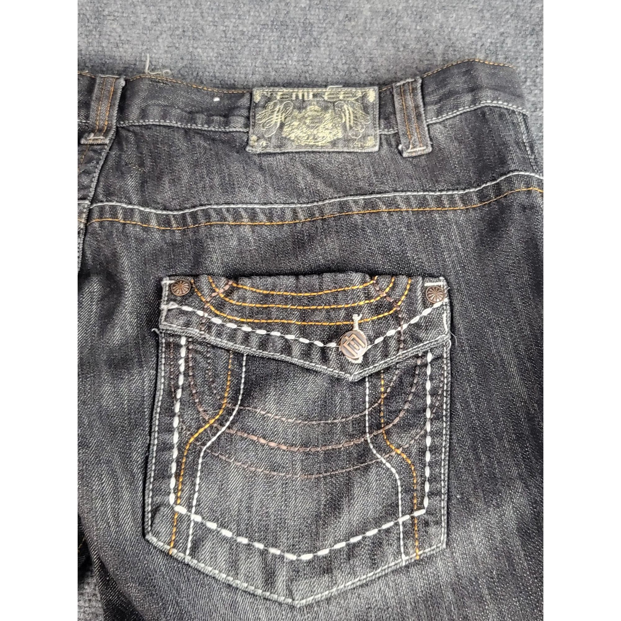 Vintage Vintage Y2k Emcee Black Denim Jeans Men’s 38x32 Baggy Hip Ho Size US 38 / EU 54 - 4 Thumbnail