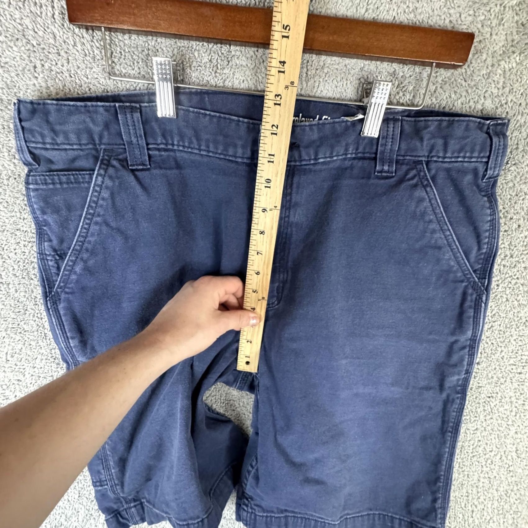 Carhartt Carhartt Shorts Mens 38 Blue Canvas Relaxed Fit Utility Pockets Casual Workwear Jeans? Size US 38 / EU 54 - 7 Thumbnail