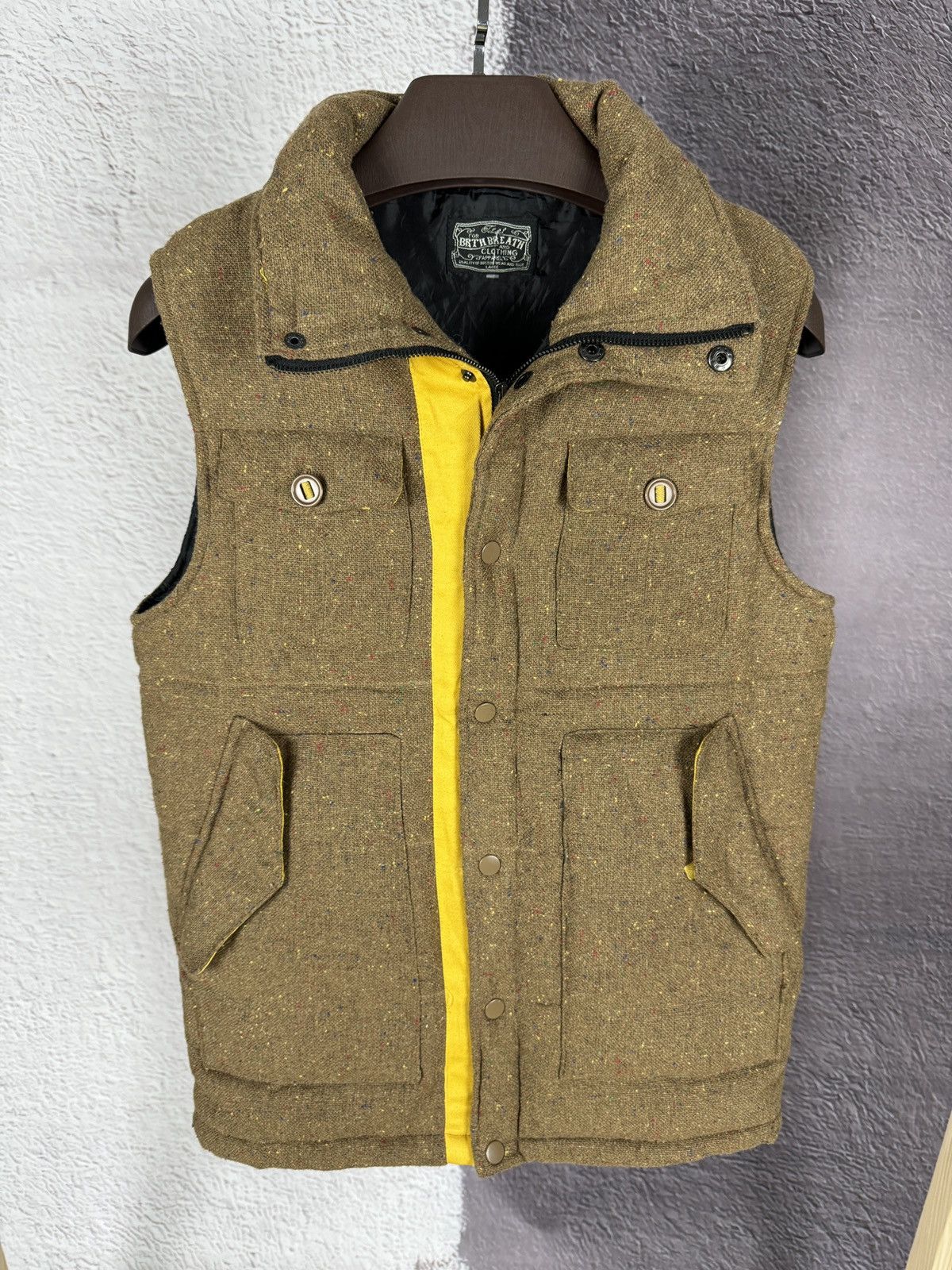 Other Brth Breathe grey brown tweed puffer vest gilet Size US L / EU 52-54 / 3 - 2 Thumbnail