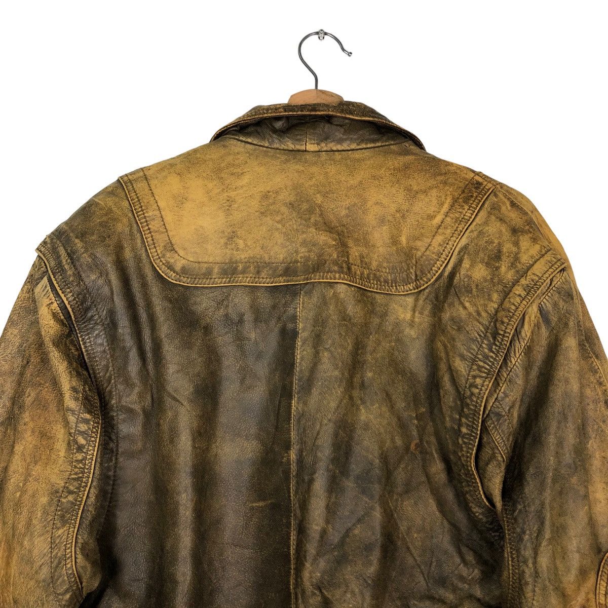 Japanese Brand 🔥Fly Biker Leather Jacket Best Factory Japan Issey Miyake Size US S / EU 44-46 / 1 - 9 Thumbnail