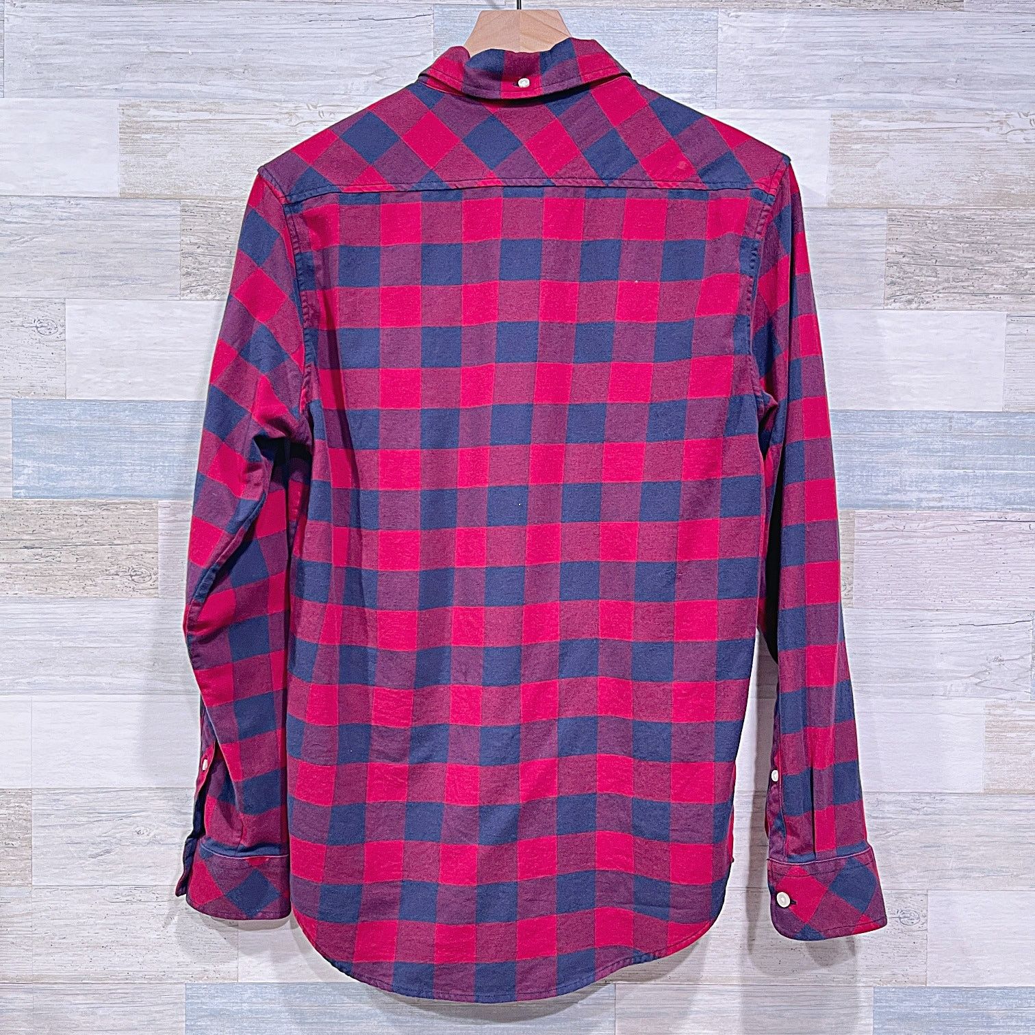 Chubbies Chubbies Plaid Check Flannel Shirt Red Blue Cotton Stretch S Size US S / EU 44-46 / 1 - 3 Thumbnail