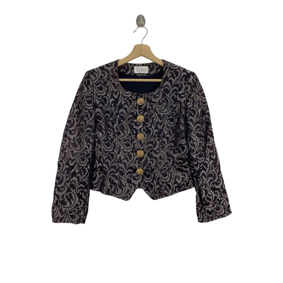 Dior MADEMOISELLE CHRISTIAN DIOR Overprint Tweed Coat Size M / US 6-8 / IT 42-44 - 1 Thumbnail