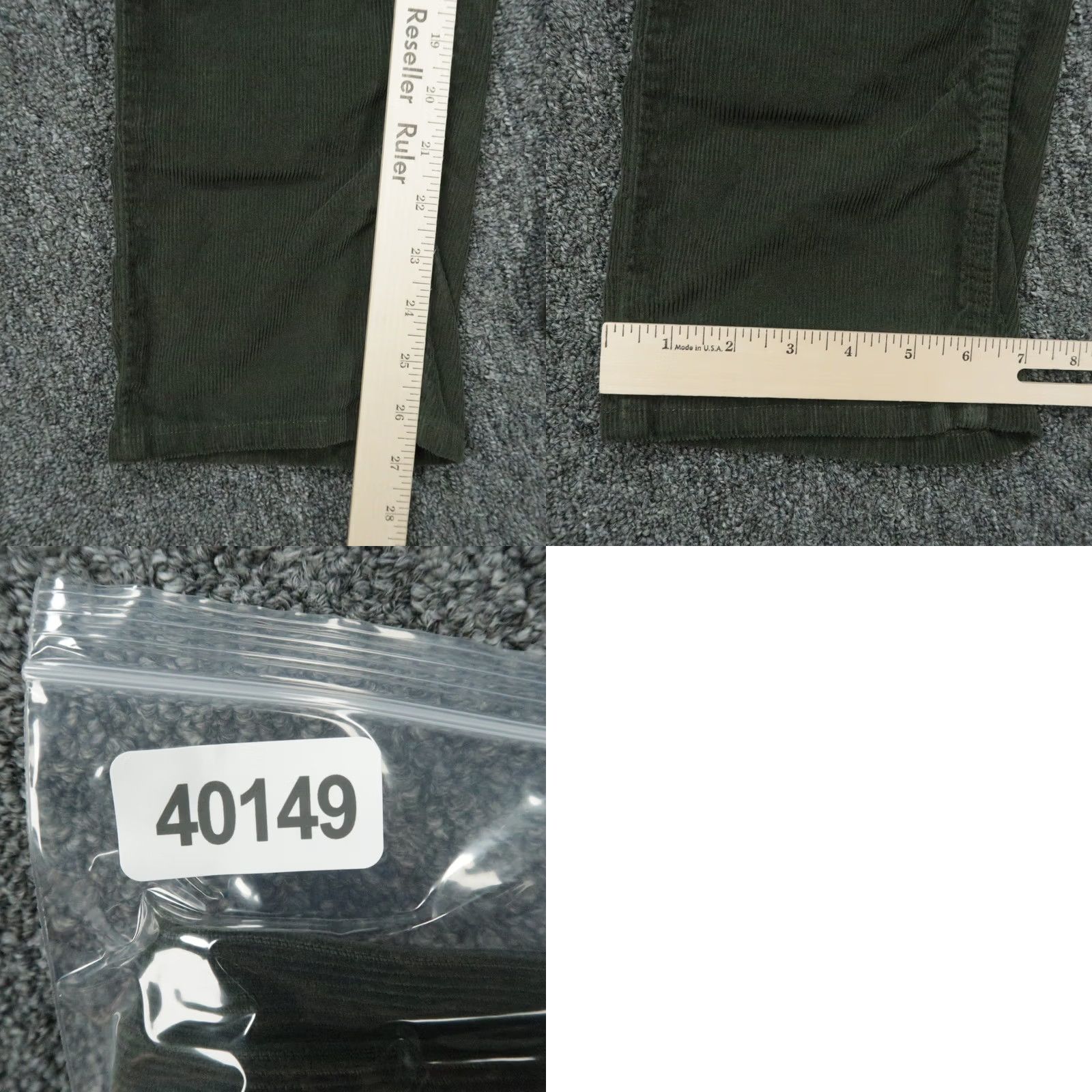 Sid Mashburn Sid Mashburn Green Corduroy Pants Mens 34x27 5 Pocket Flat Front Straight Cord Size US 34 / EU 50 - 8 Thumbnail