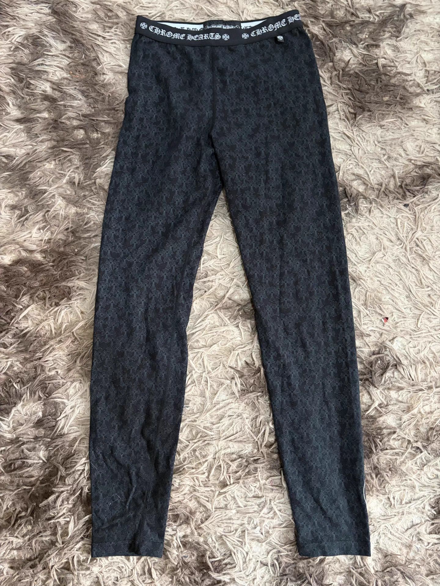 Chrome Hearts Chrome Hearts Rare Black All Over Cross Leggings S Size 26" / US 2 / IT 38 - 4 Thumbnail