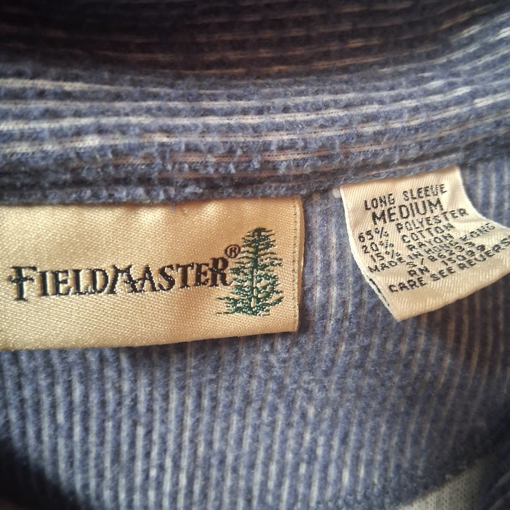 Vintage Vintage Fieldmaster Shirt Men Medium Pullover 1/4 Zip Blue Striped 1990s Regular Size US M / EU 48-50 / 2 - 3 Thumbnail