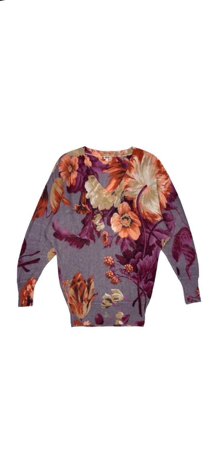 image of Kenzo Paris Floral Knit Sweater, Women's (Size Small)