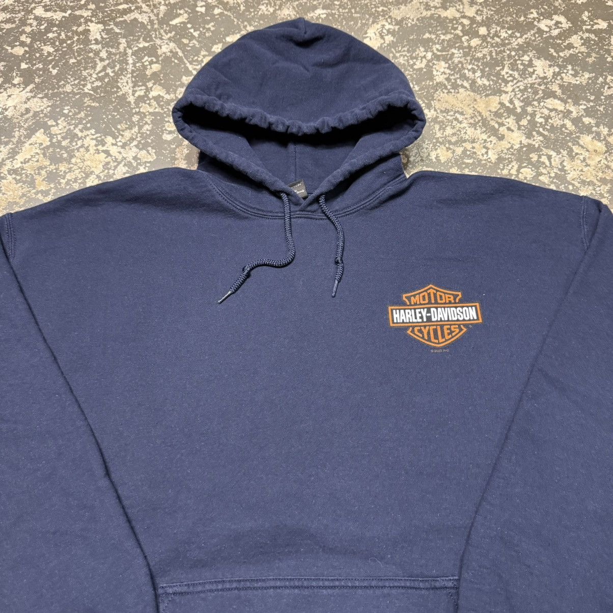 Harley Davidson Vintage Harley Davidson Orlando Navy Hoodie Sweatshirt Size US XL / EU 56 / 4 - 11 Thumbnail