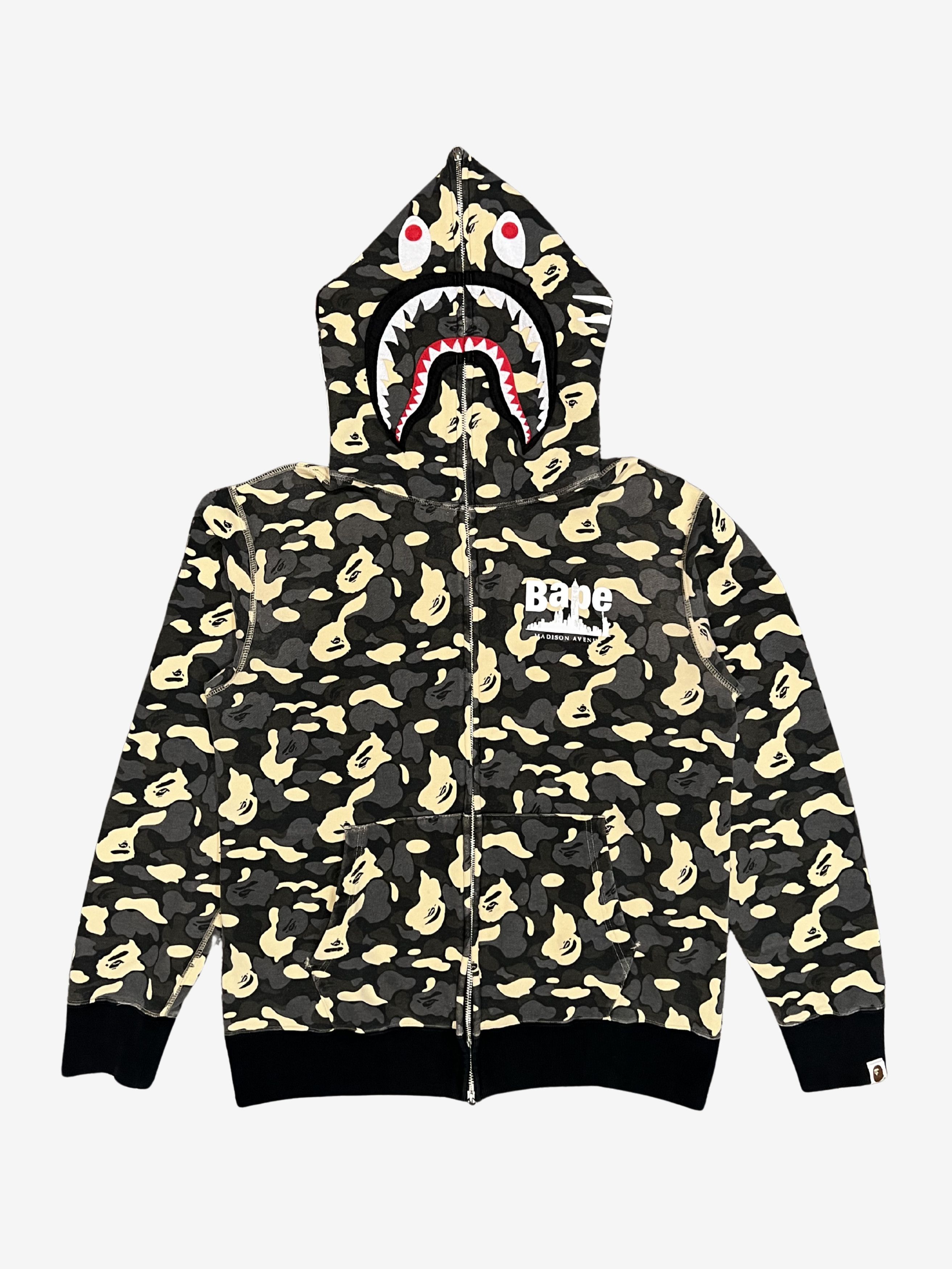 Bape A Bathing Ape NYC Store Exclusive Camo Full Zip Shark Hoodie Size US XL / EU 56 / 4 - 1 Thumbnail