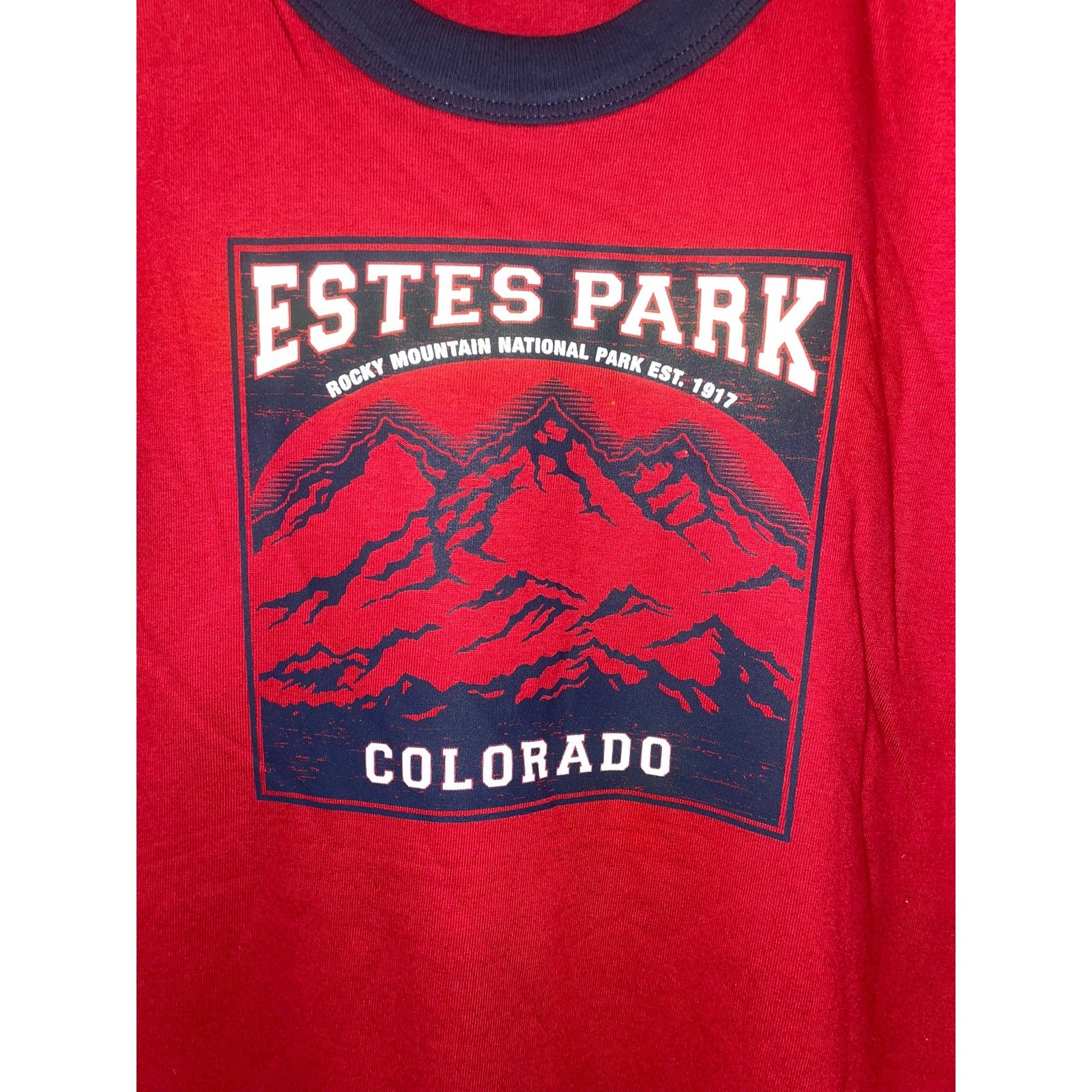 Anvil Vintage Estes Park Rocky Mountain National Park Ringer Shirt Size US L / EU 52-54 / 3 - 2 Thumbnail