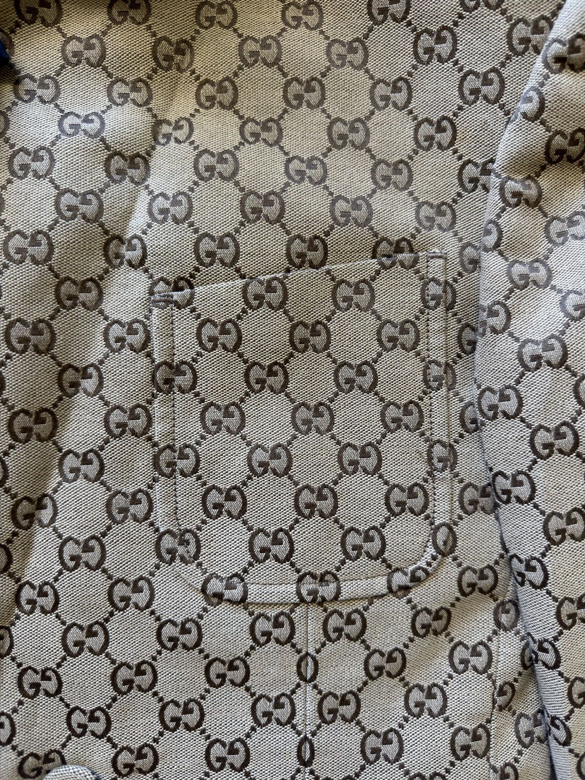 Gucci Gucci GG 44 Canvas Monogram Blaze Jacket Size 44R - 4 Thumbnail