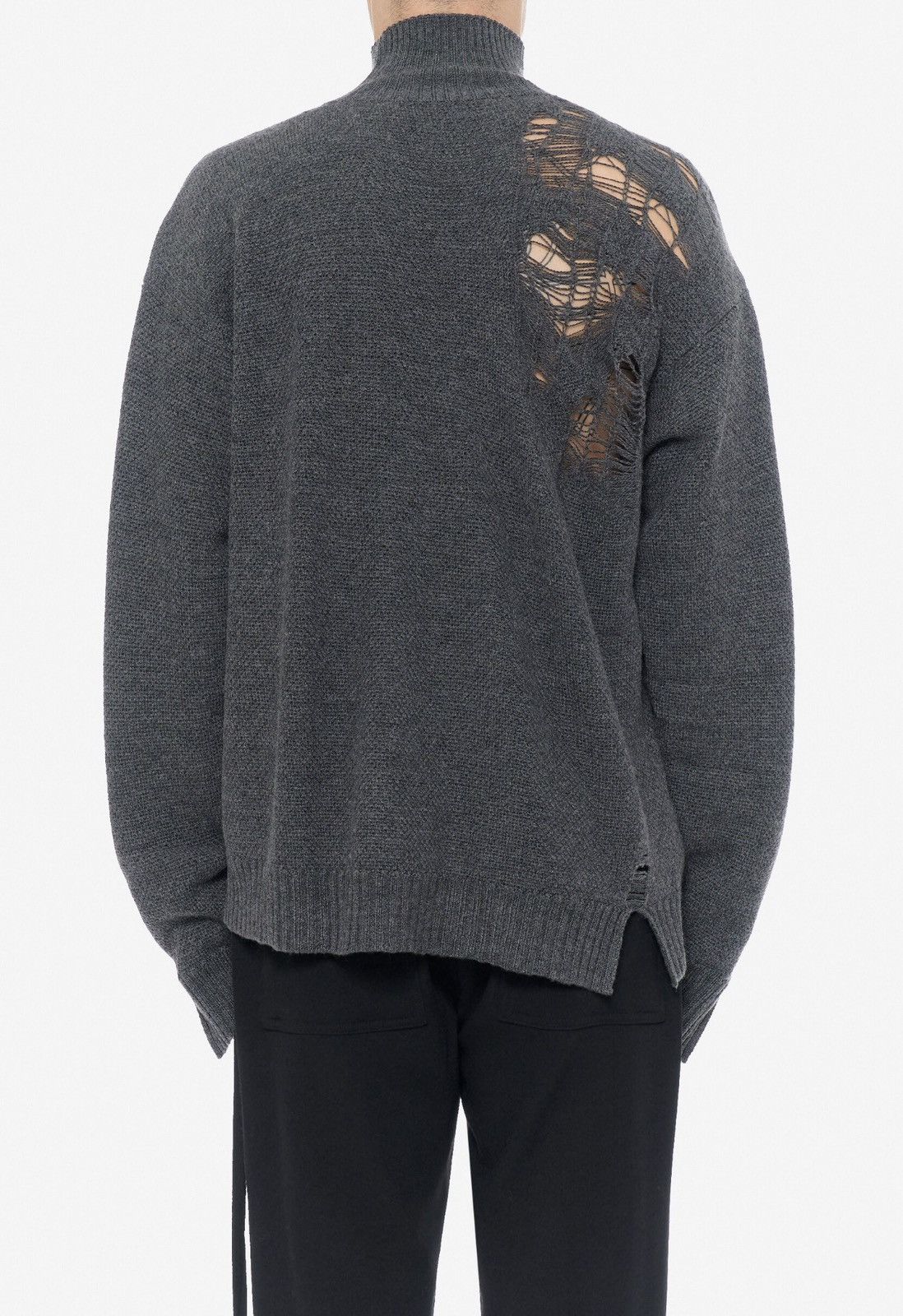 Ann Demeulemeester Amn Demeulemeester Gabriela Destroyed Wool Sweater Size US L / EU 52-54 / 3 - 2 Thumbnail