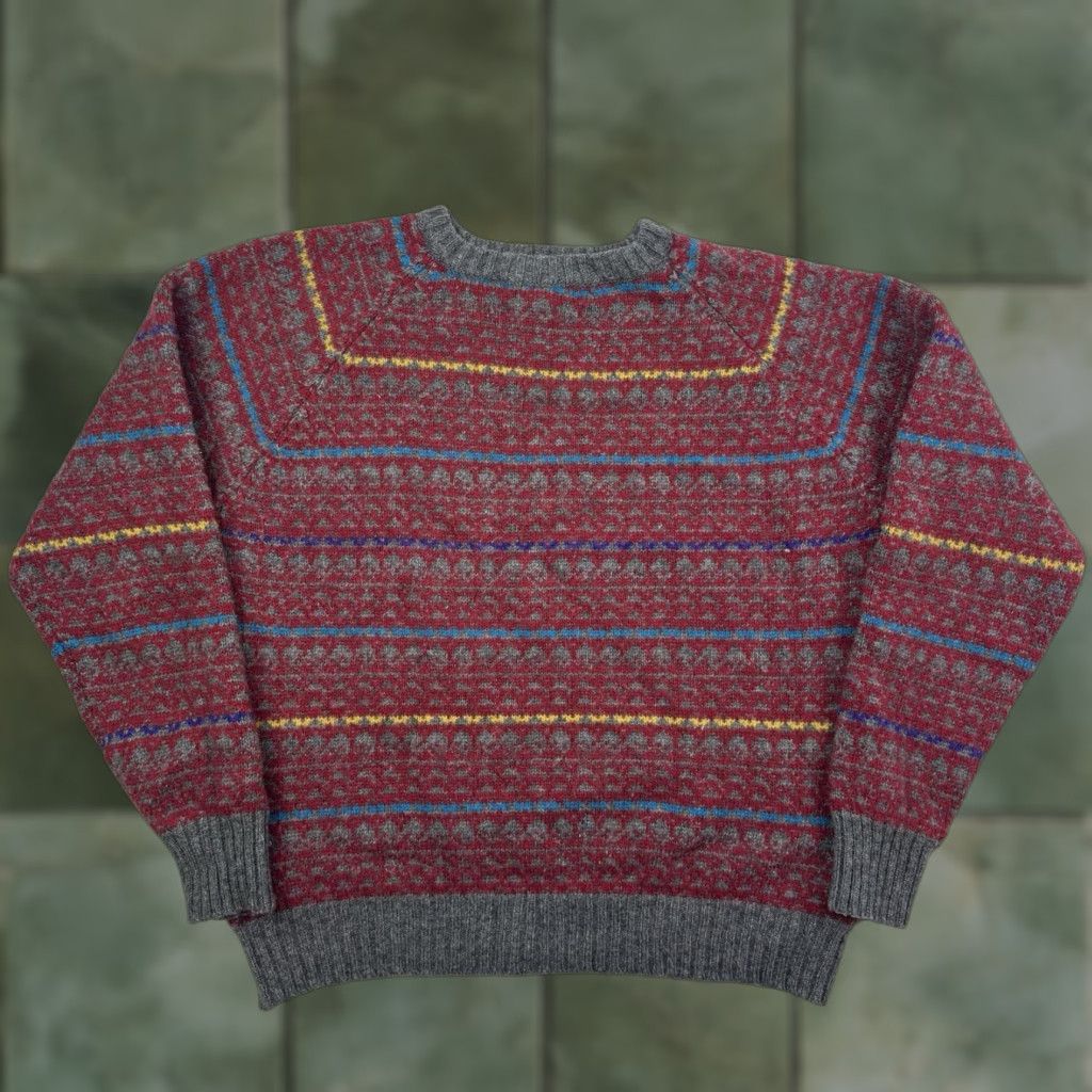 Vintage VINTAGE Hunt Club Sweater Men L Red Striped Wool Knit Pullover Crew Neck 90s 80s Classic Mens Size US L / EU 52-54 / 3 - 1 Thumbnail