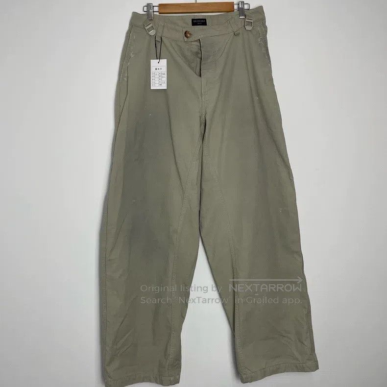 Balenciaga size S Distressed Work Pants in Beige