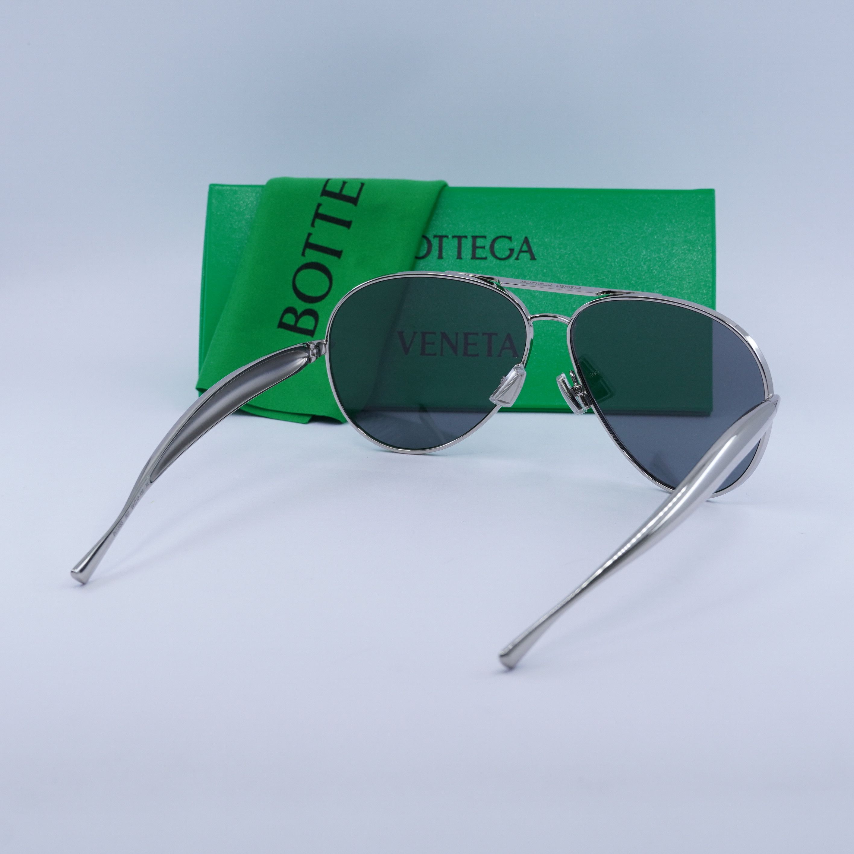 Bottega Veneta 🕶️ New Bottega Veneta BV1305S 003 Sunglasses - Silver Frame Size ONE SIZE - 10 Thumbnail