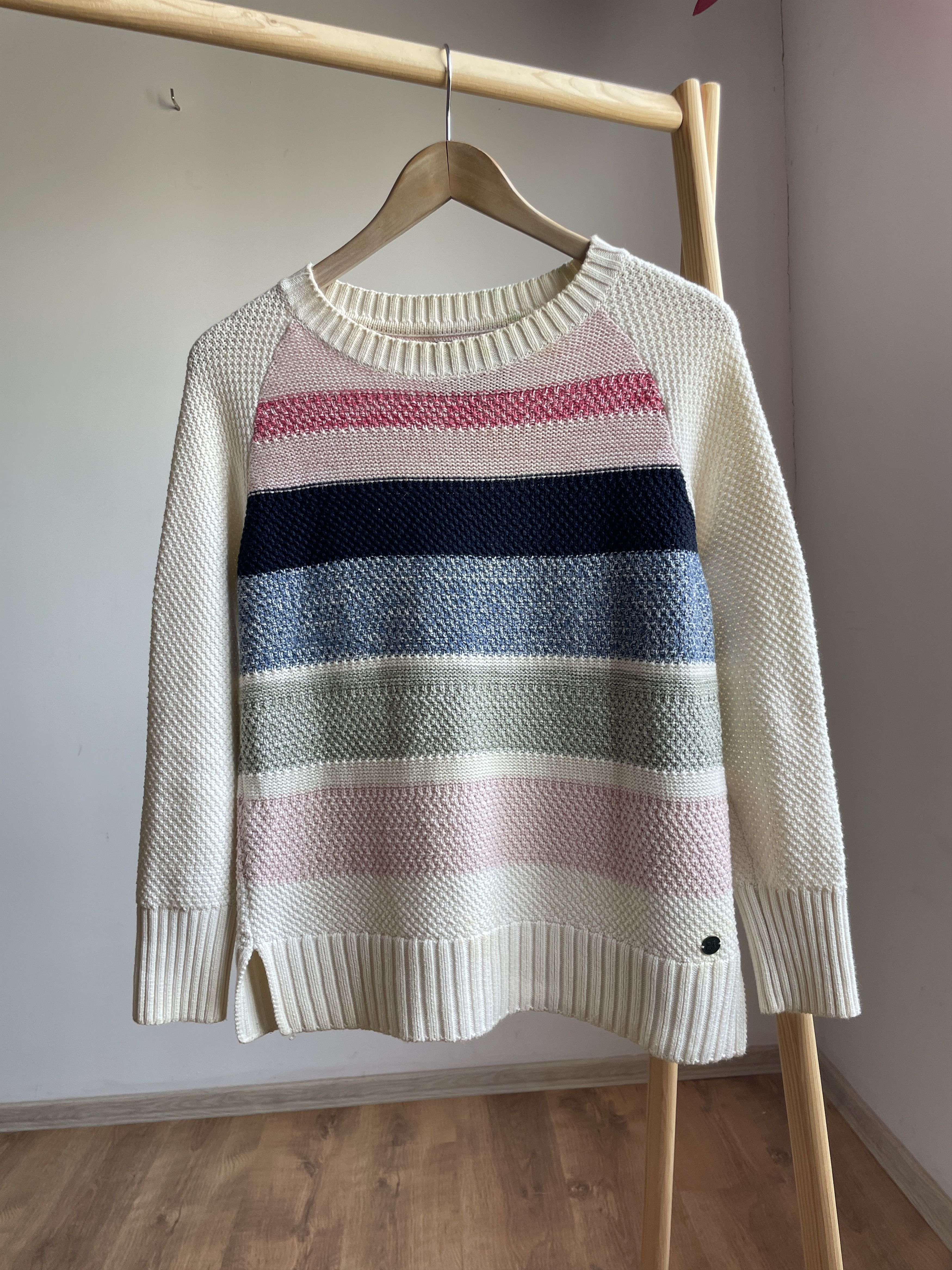 Barbour Barbour National Trust Womens Foxglove Knit Striped Sweater Size S / US 4 / IT 40 - 1 Thumbnail