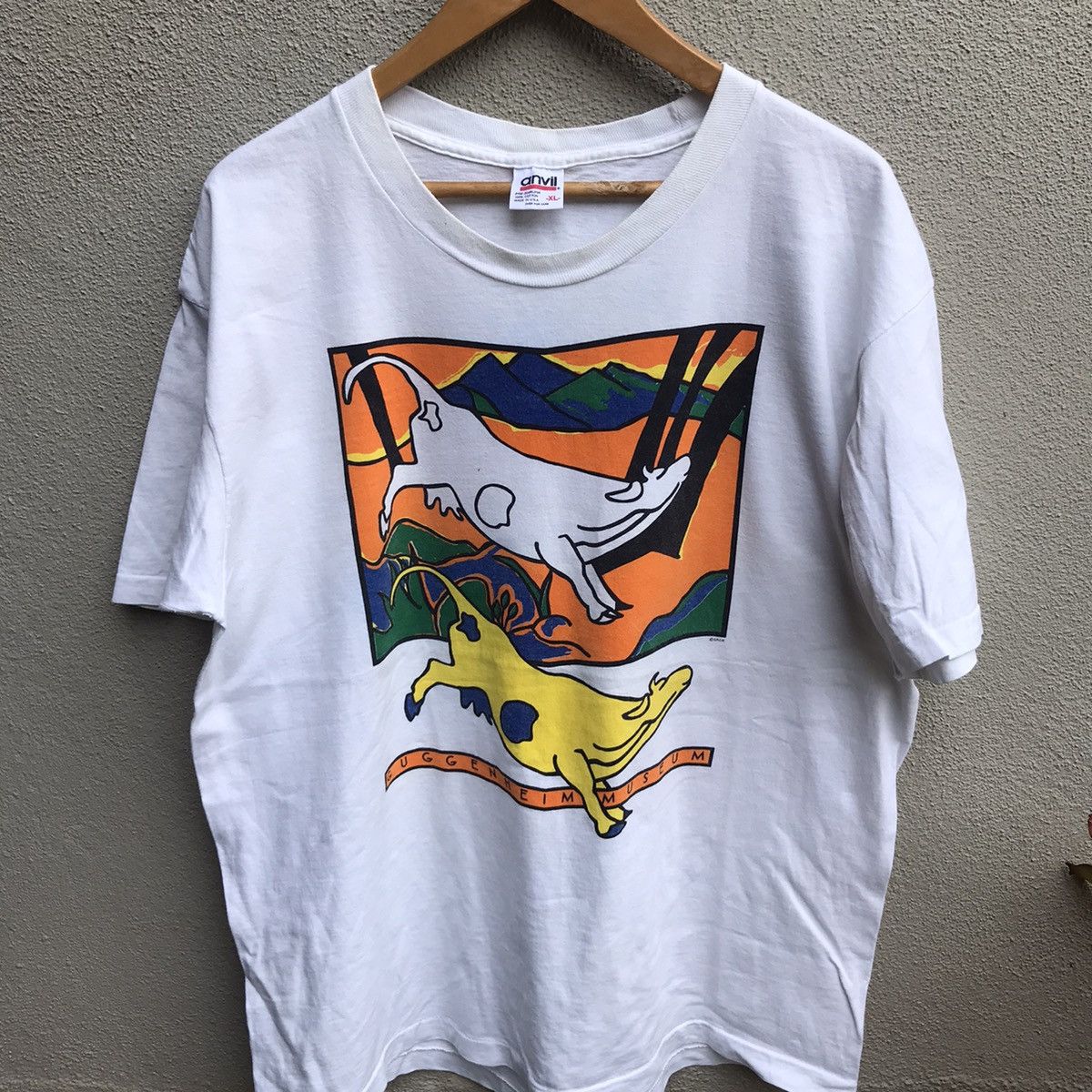 Vintage Vintage 90s FRANZ MARC pop art tee germany Size US XL / EU 56 / 4 - 2 Thumbnail