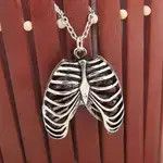 Japanese Brand Antique Skeleton Ribs Rib Cage Goth Necklace emo skull Size ONE SIZE - 2 Thumbnail