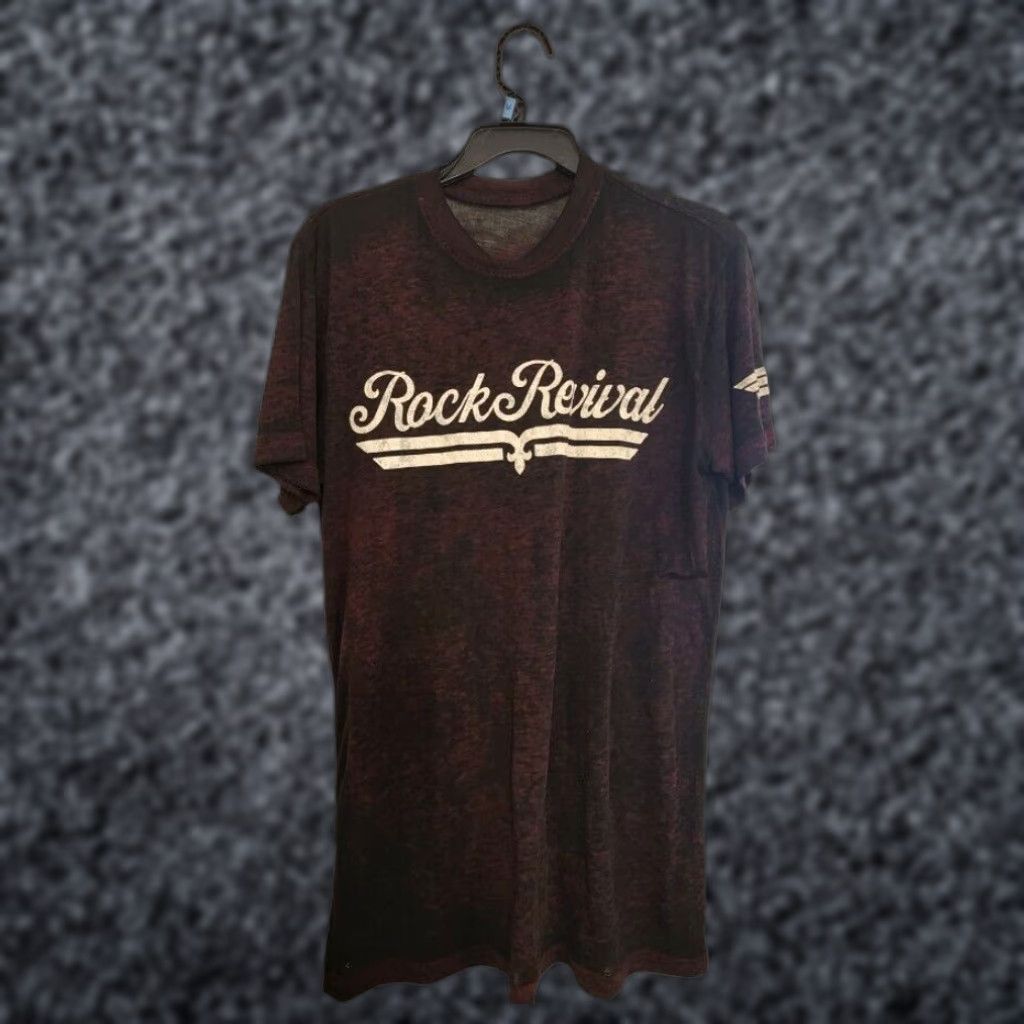 Vintage Rock Revival T-Shirt Rock Revival Super Thin Distressed Crew Neck Short Sleeve Mens M Red Cotton Blend Graphic Print Vintage No Size US M / EU 48-50 / 2 - 1 Thumbnail