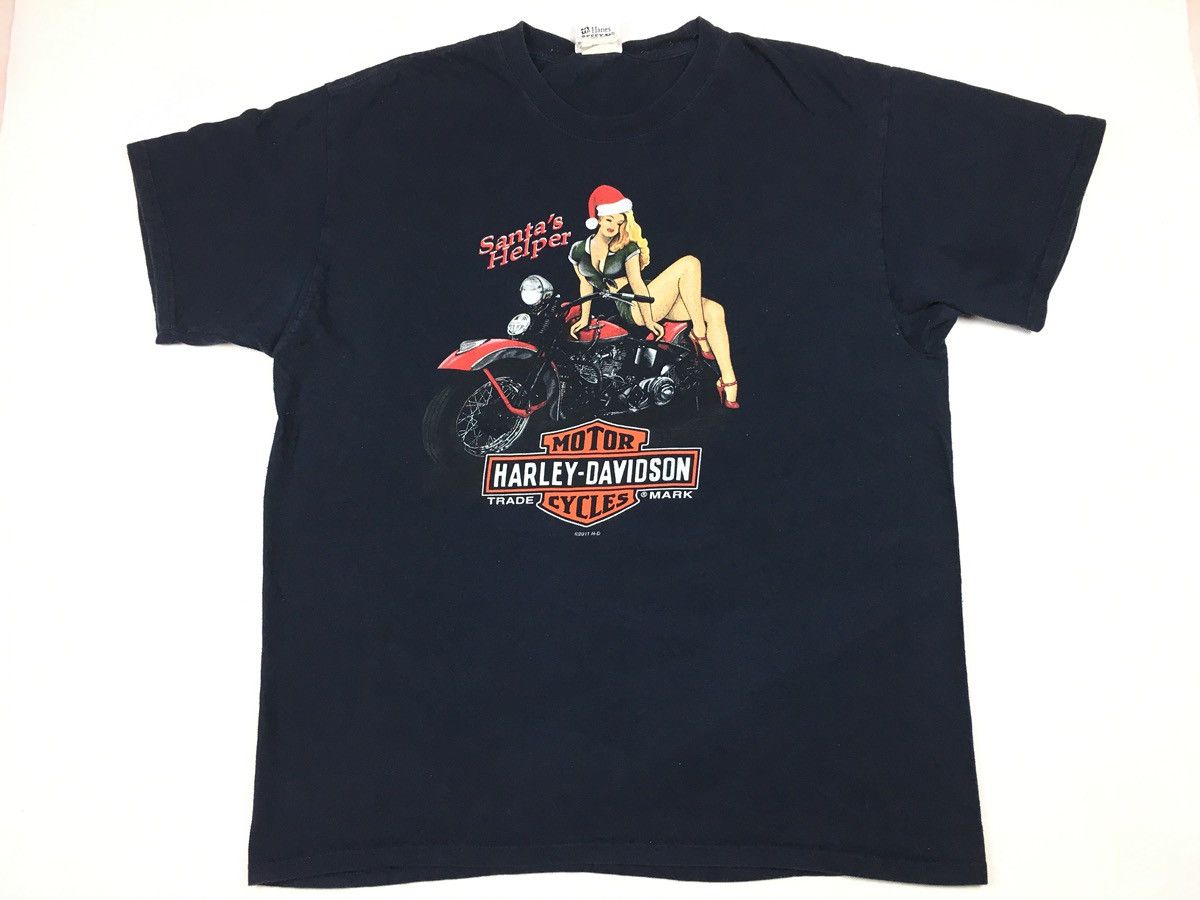 Harley Davidson 90s Harley Davidson Las Vegas Santa’s Helper Logo Tee Size US L / EU 52-54 / 3 - 1 Thumbnail