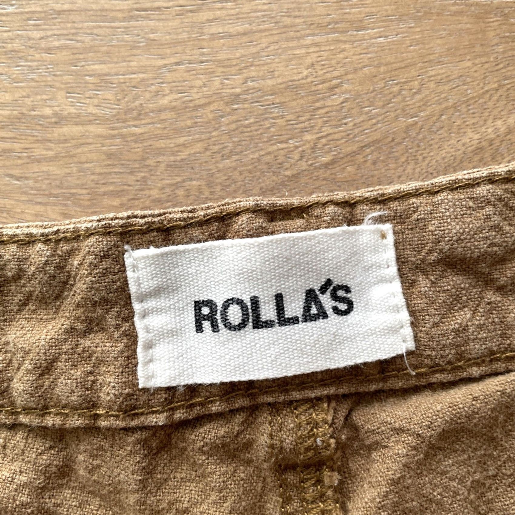 Rolla's Rolla's Ramie Pants Womens Size 26x27 Wide-Leg High Rise Brown Boho Retro Size 27" / US 4 / IT 40 - 3 Thumbnail