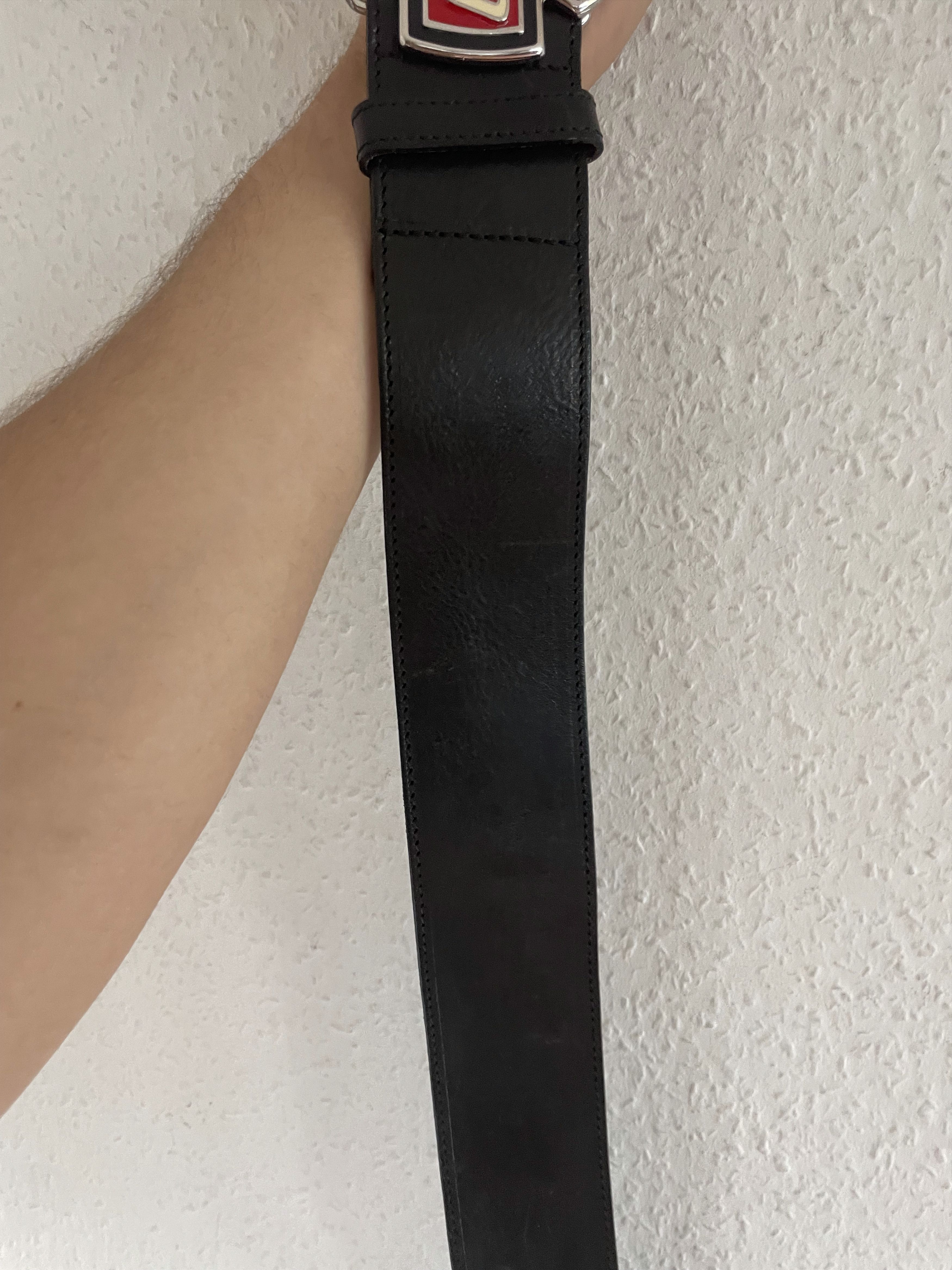 Dsquared2 Speed Oil Big Buckle Leather Belt Size 34 - 13 Thumbnail