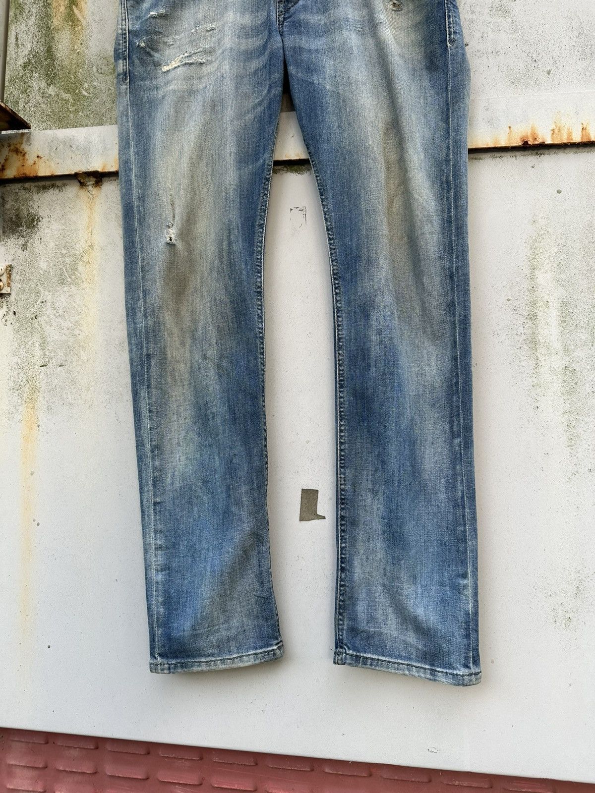 Diesel 👹Vintage THRASHED Diesel Skinny Jeans Size US 30 / EU 46 - 6 Thumbnail