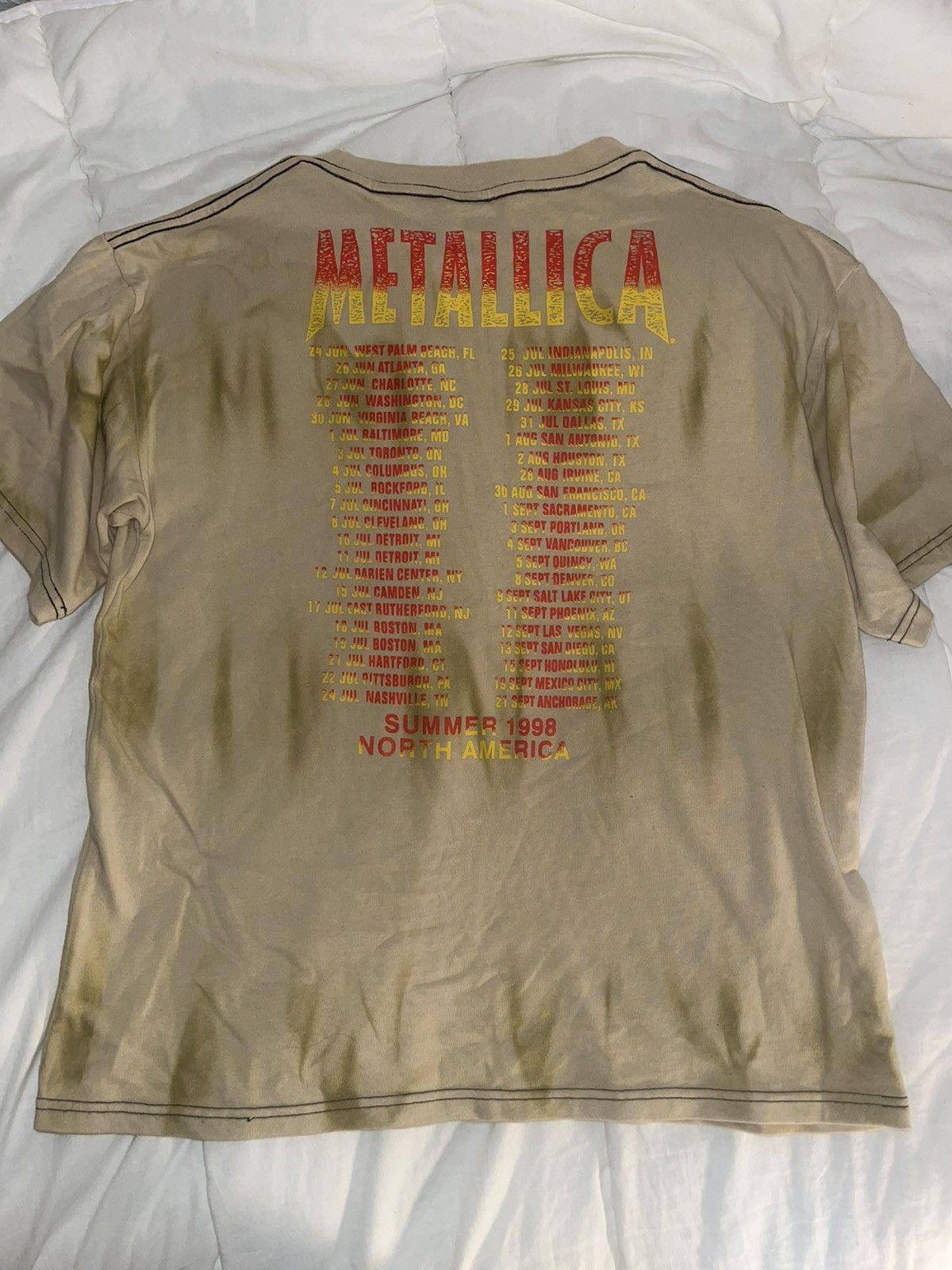 Giant 1998 Tour Tee Giant by Tee Jays Distressed Fade Metallica Size US M / EU 48-50 / 2 - 2 Thumbnail