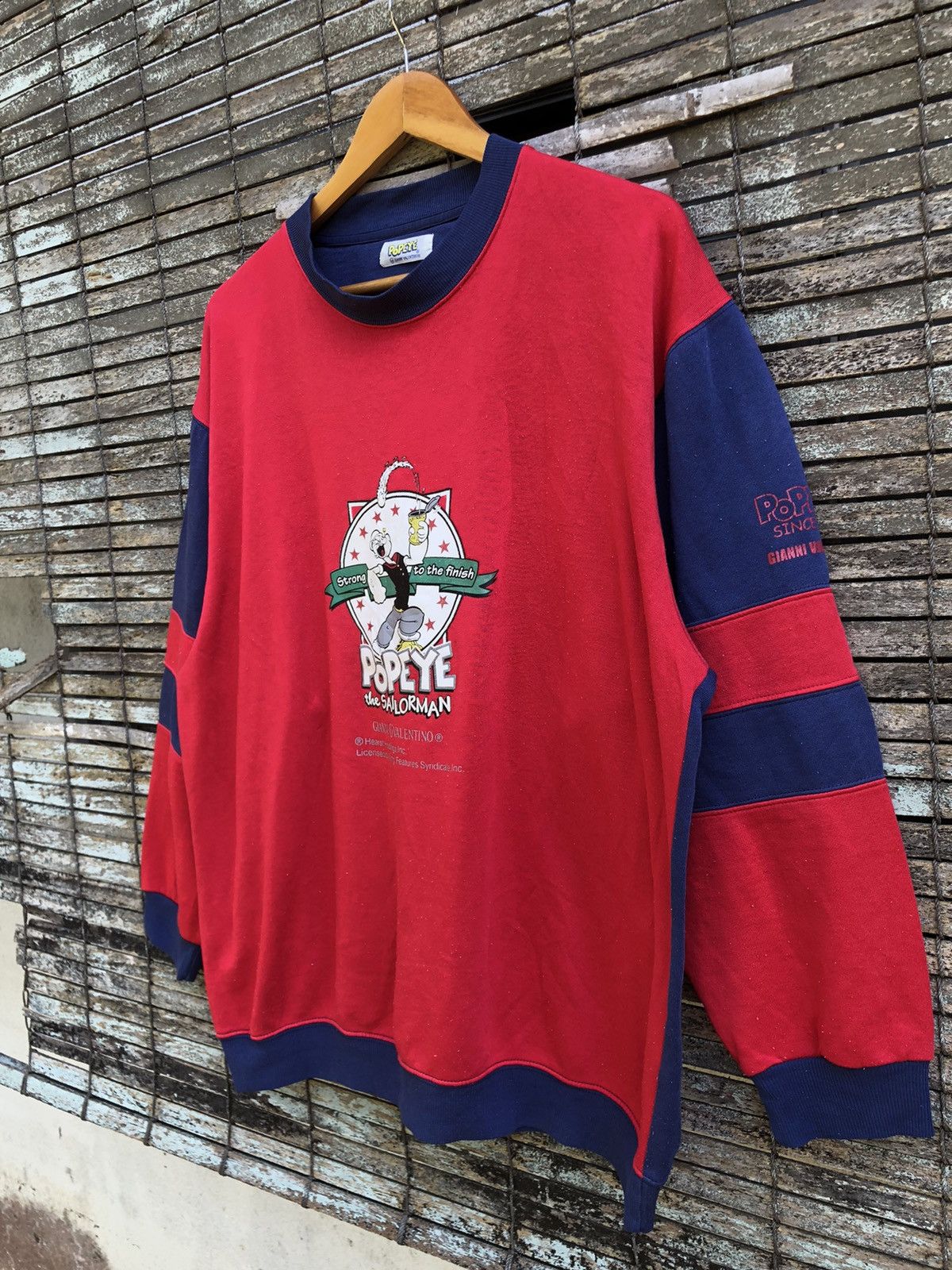 Vintage Vintage 90s Popeye X Gianni Valentino Crewneck Sweatshirt Size US XL / EU 56 / 4 - 4 Thumbnail