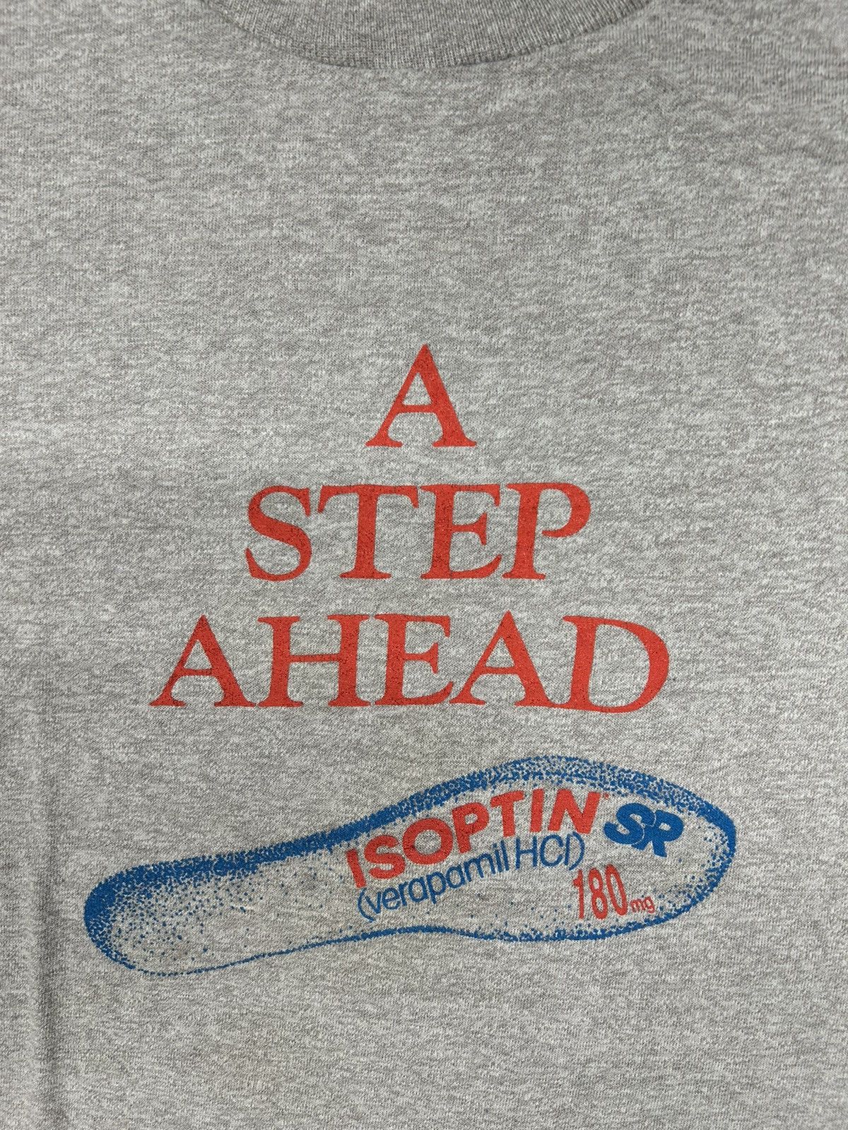 Japanese Brand × Vintage Crazy Vintage 90s Rare Grey Isoptin Drug Tee Shirt Pharmacy Size US L / EU 52-54 / 3 - 2 Thumbnail