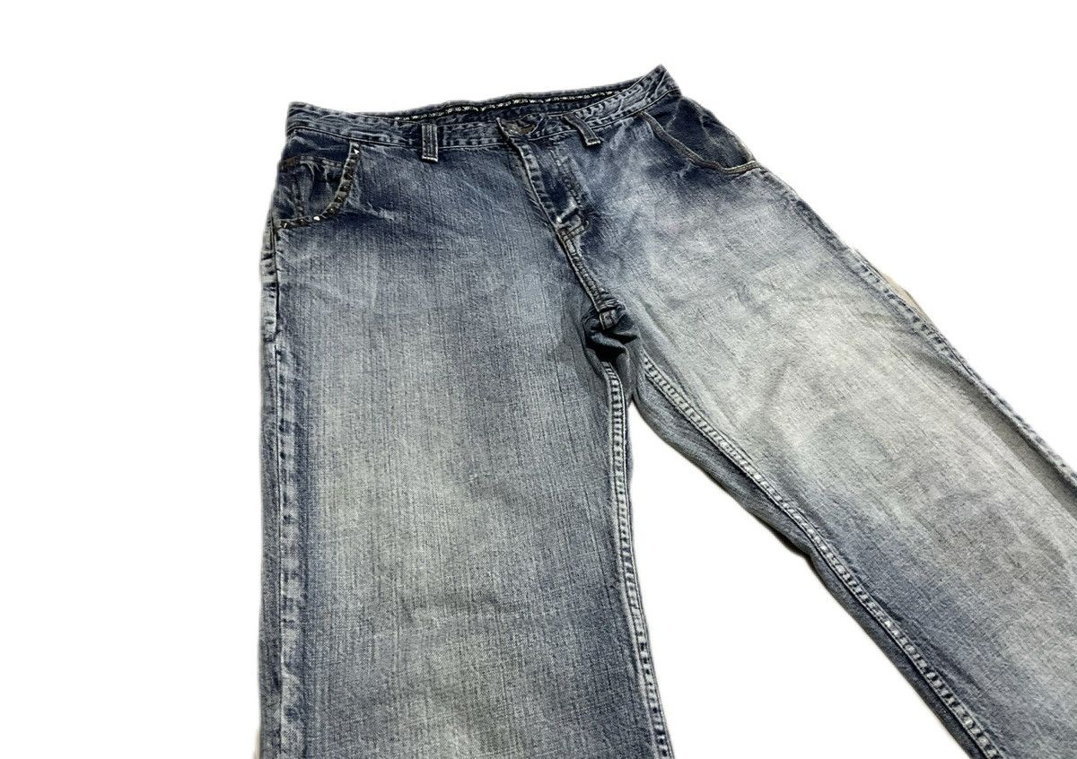 Japanese Brand 🔥Sick Y2K JPEGG Stud Denim Faded LGB Size US 33 - 3 Thumbnail