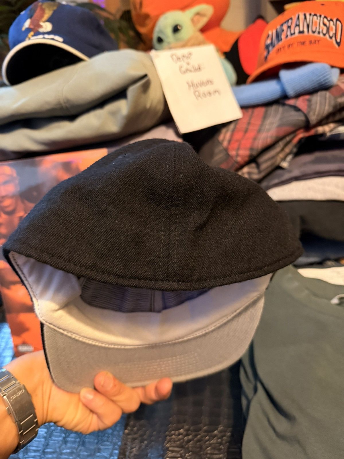 Vintage hat in size 7 1/2, original authenticity stamp. Size ONE SIZE - 3 Thumbnail