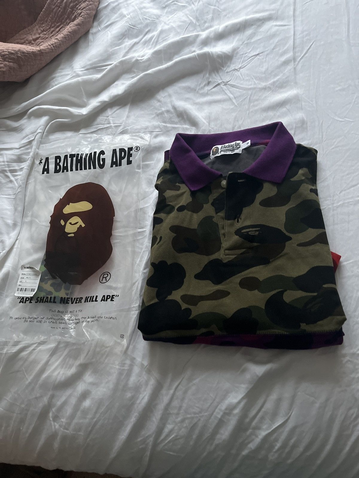 Bape Mix Camo Relaxed Side Shark Polo | Grailed