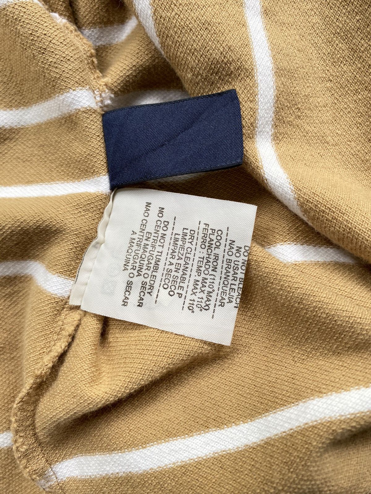Ermenegildo Zegna Ermenegildo Zegna Camel Stripe Polo Shirt Size US L / EU 52-54 / 3 - 5 Thumbnail