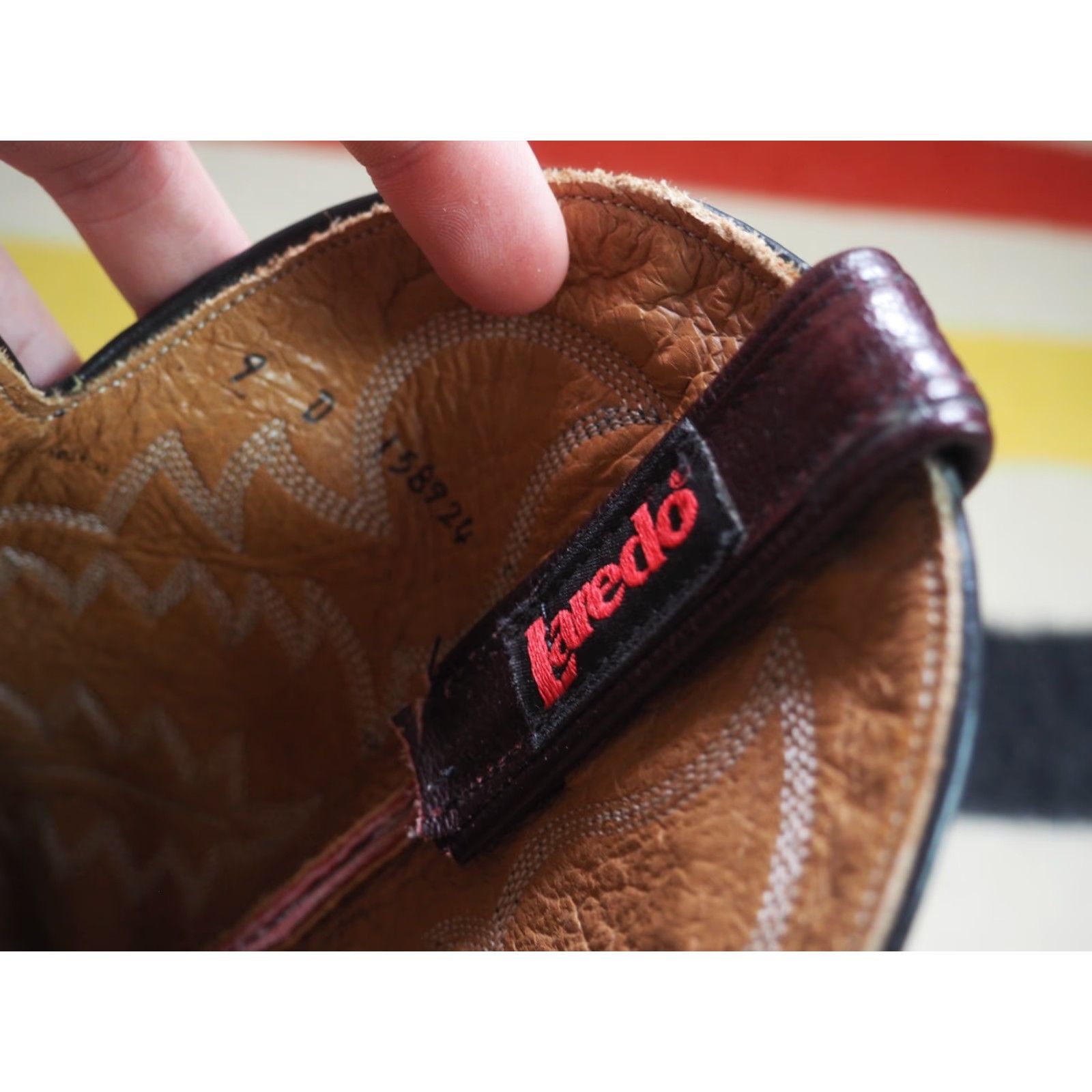 Vintage VINTAGE Laredo Boots Western Cowboy Rodeo Sunburst Leather Boots Mens US 9D Red Size US 9 / EU 42 - 6 Thumbnail