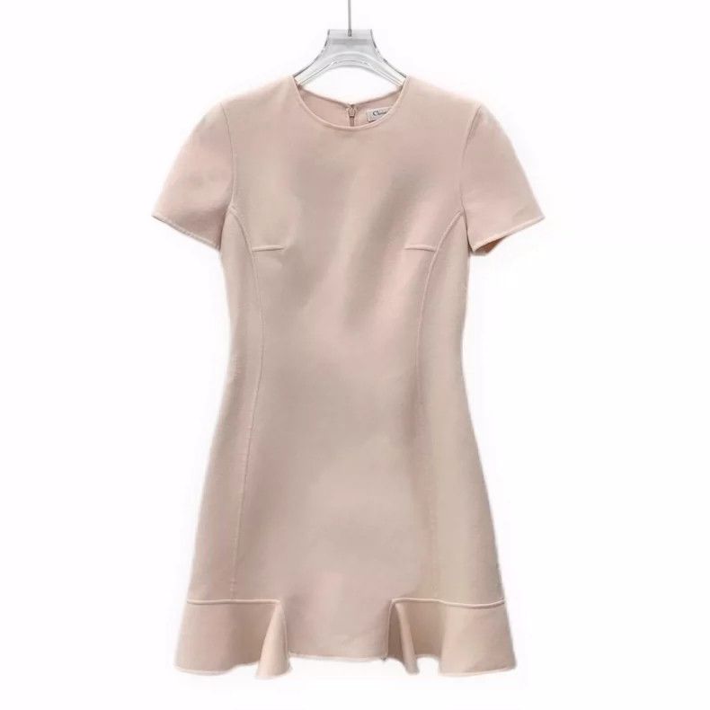 Dior Christian Dior Pink Short Sleeve Dress- DMC Size US 34 / EU 50 - 1 Thumbnail