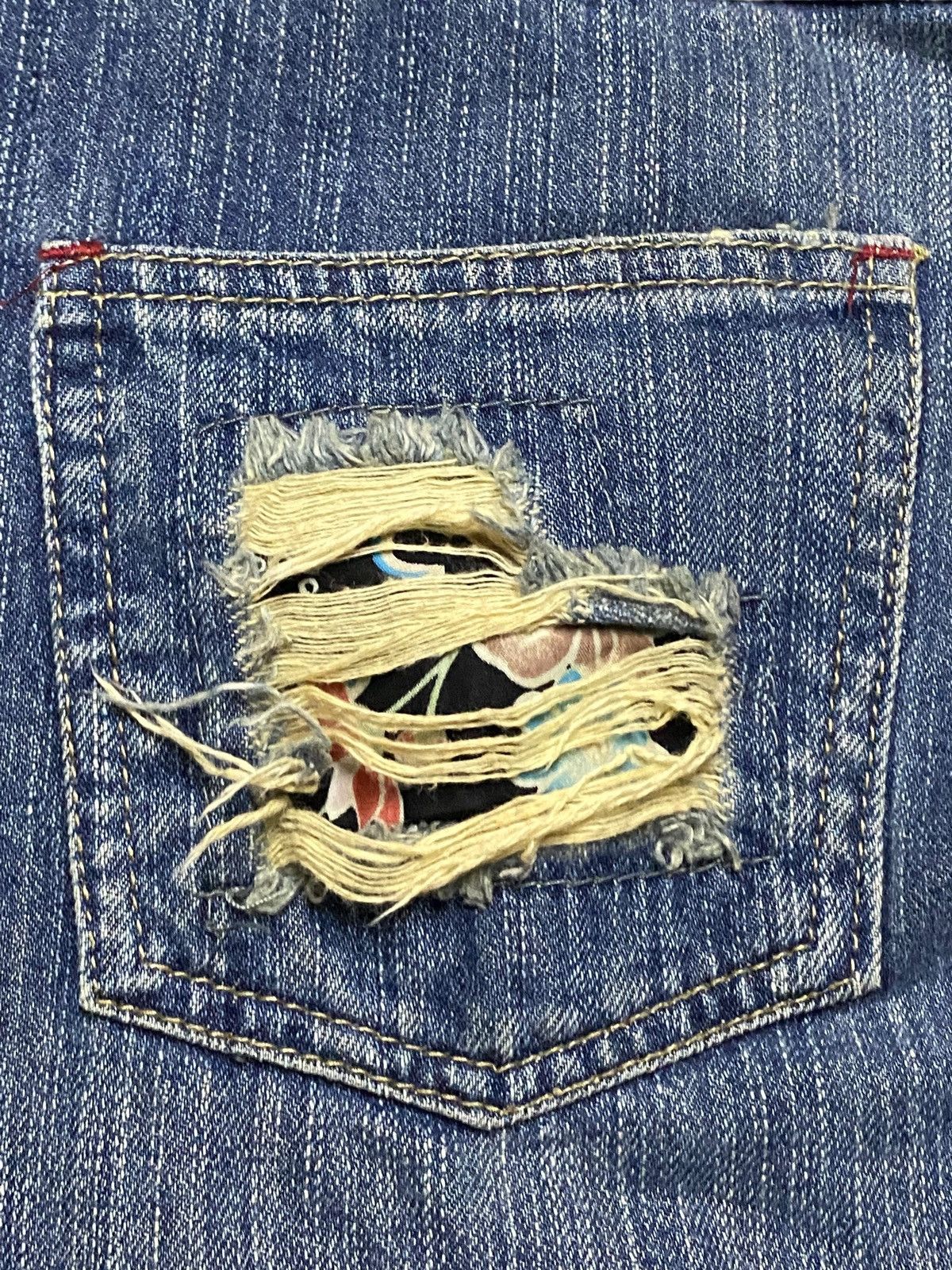 Japanese Brand Japanese Brand Double Waist Distressed Jeans Size US 30 / EU 46 - 10 Thumbnail