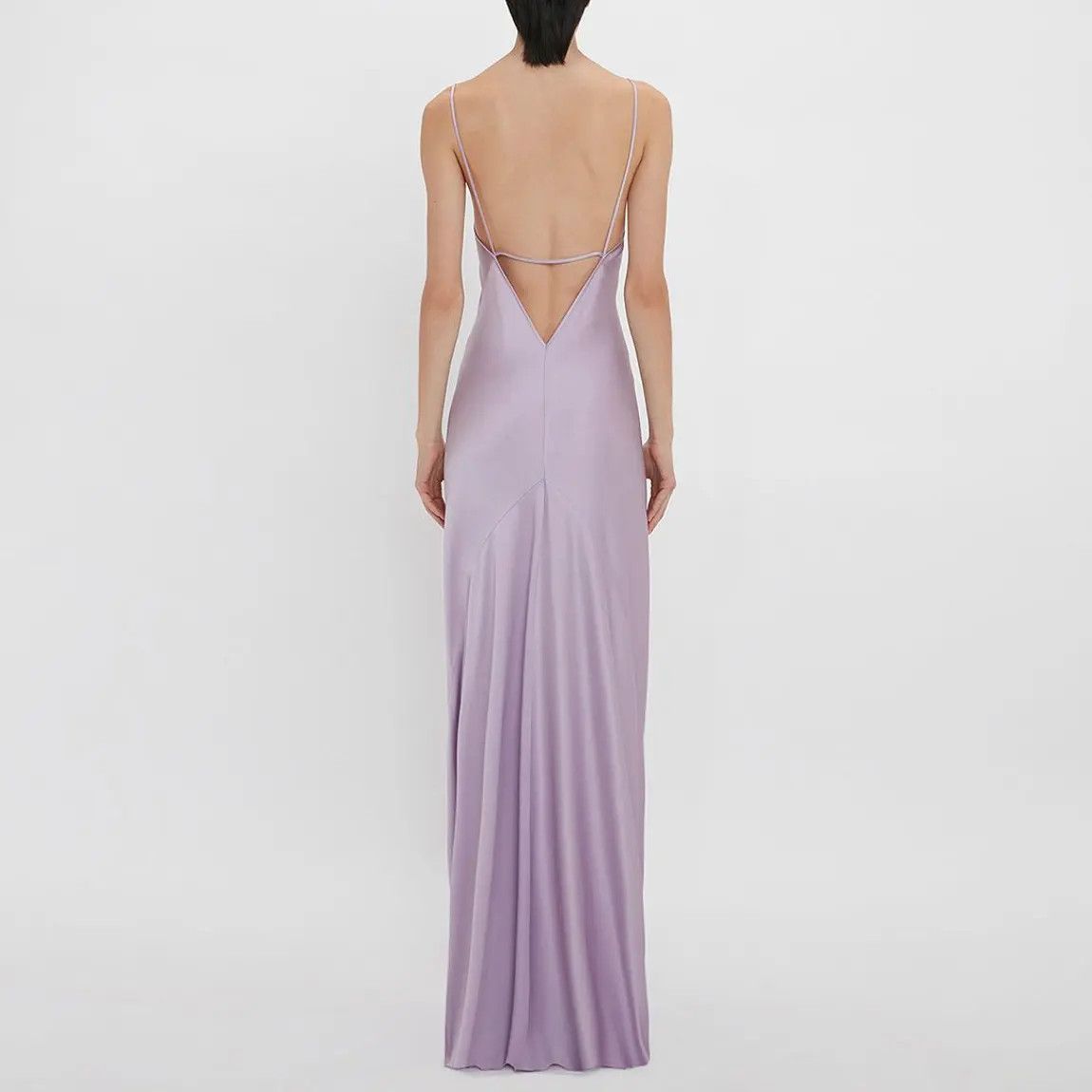 Victoria Beckham o1mle0525 Floorlength Cami Maxi Dress Petalia in Lilac Size M / US 6-8 / IT 42-44 - 5 Thumbnail