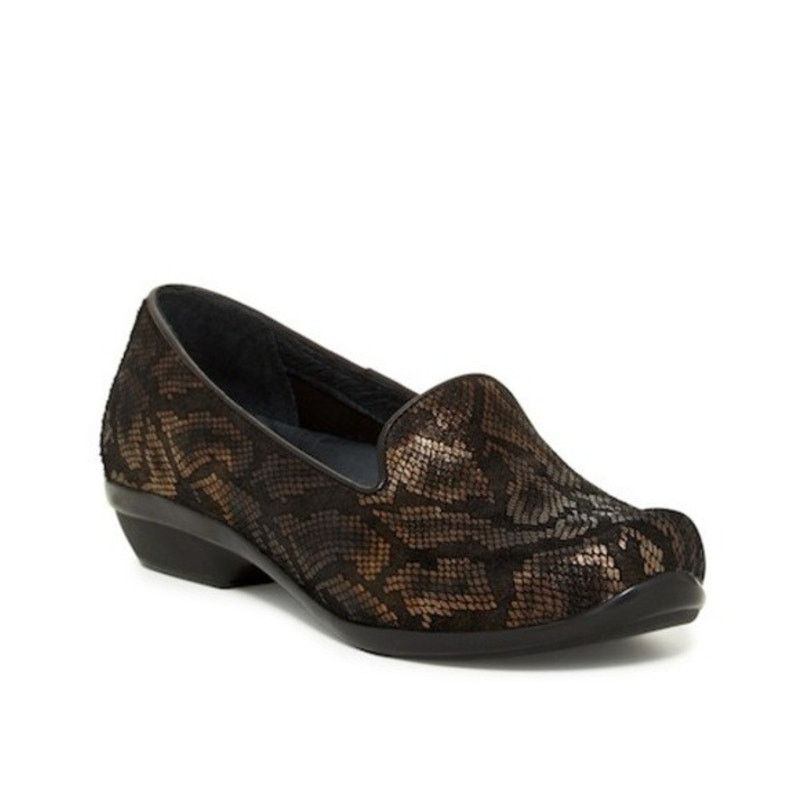 Dansko Olivia Snake Print Leather Clogs 42EU