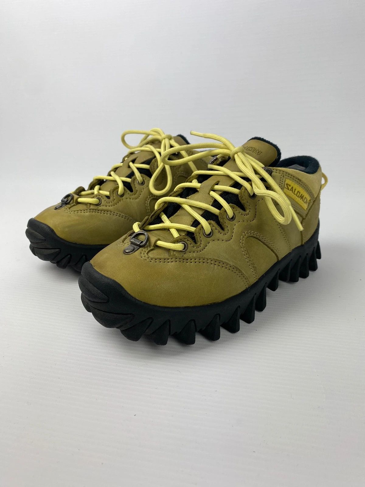Leather × Salomon salomon spike sole vintage archive outdoor gorp hiking Size US 5.5 / IT 35.5 - 2 Thumbnail