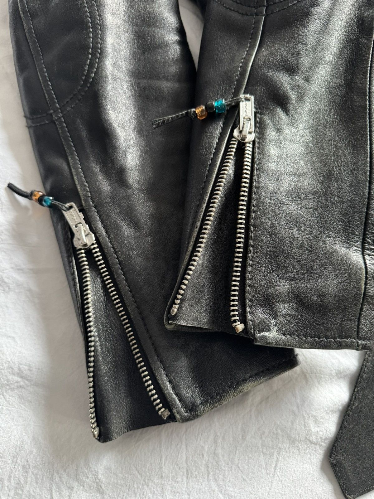 Blk Dnm Classic Blk Denim Biker Leather Motorcycle Jacket L Size US L / EU 52-54 / 3 - 8 Thumbnail