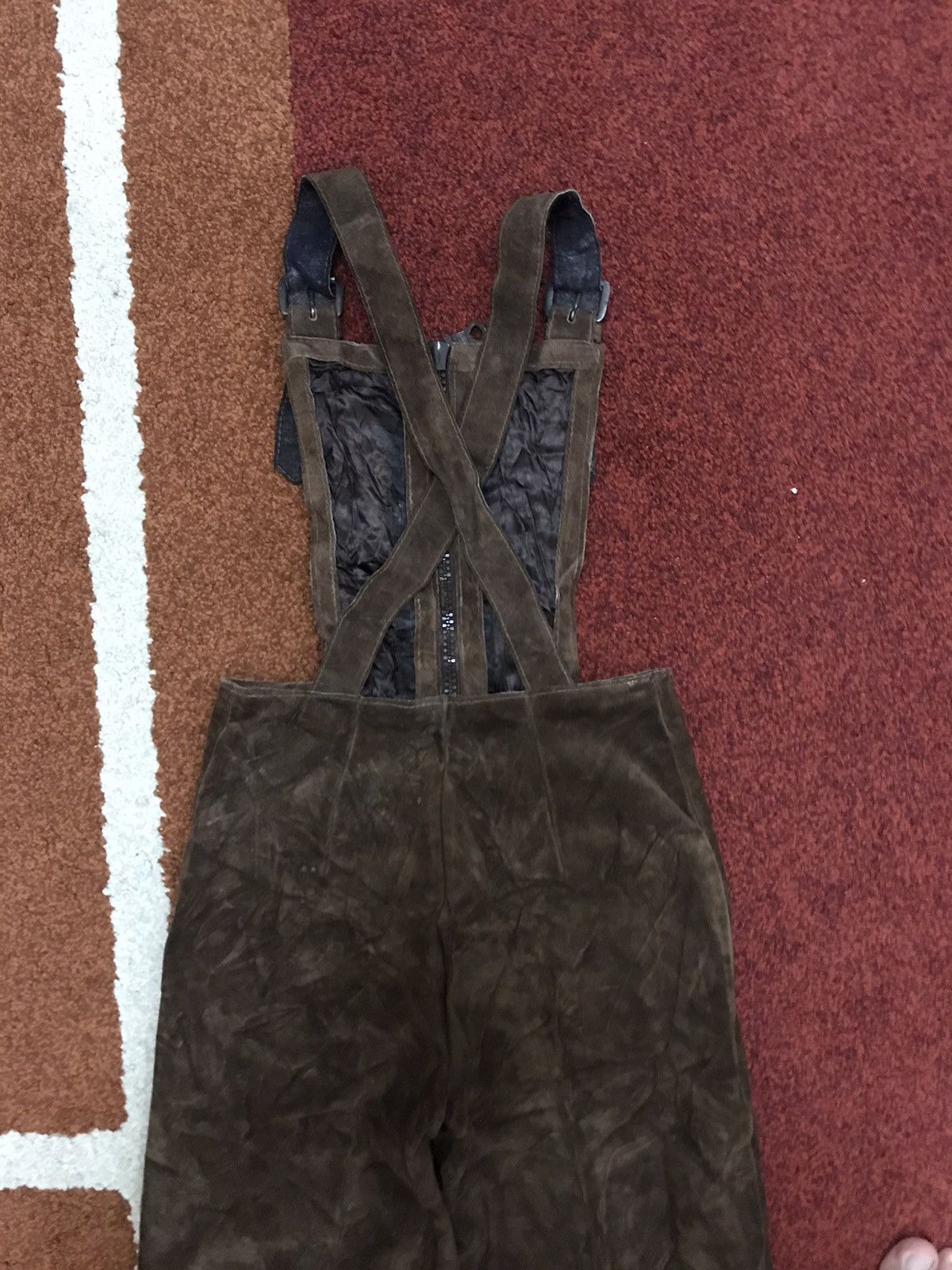 Leather × Vintage AICAD Suede Leather Workwear Jumpsuit Size 23" - 9 Thumbnail