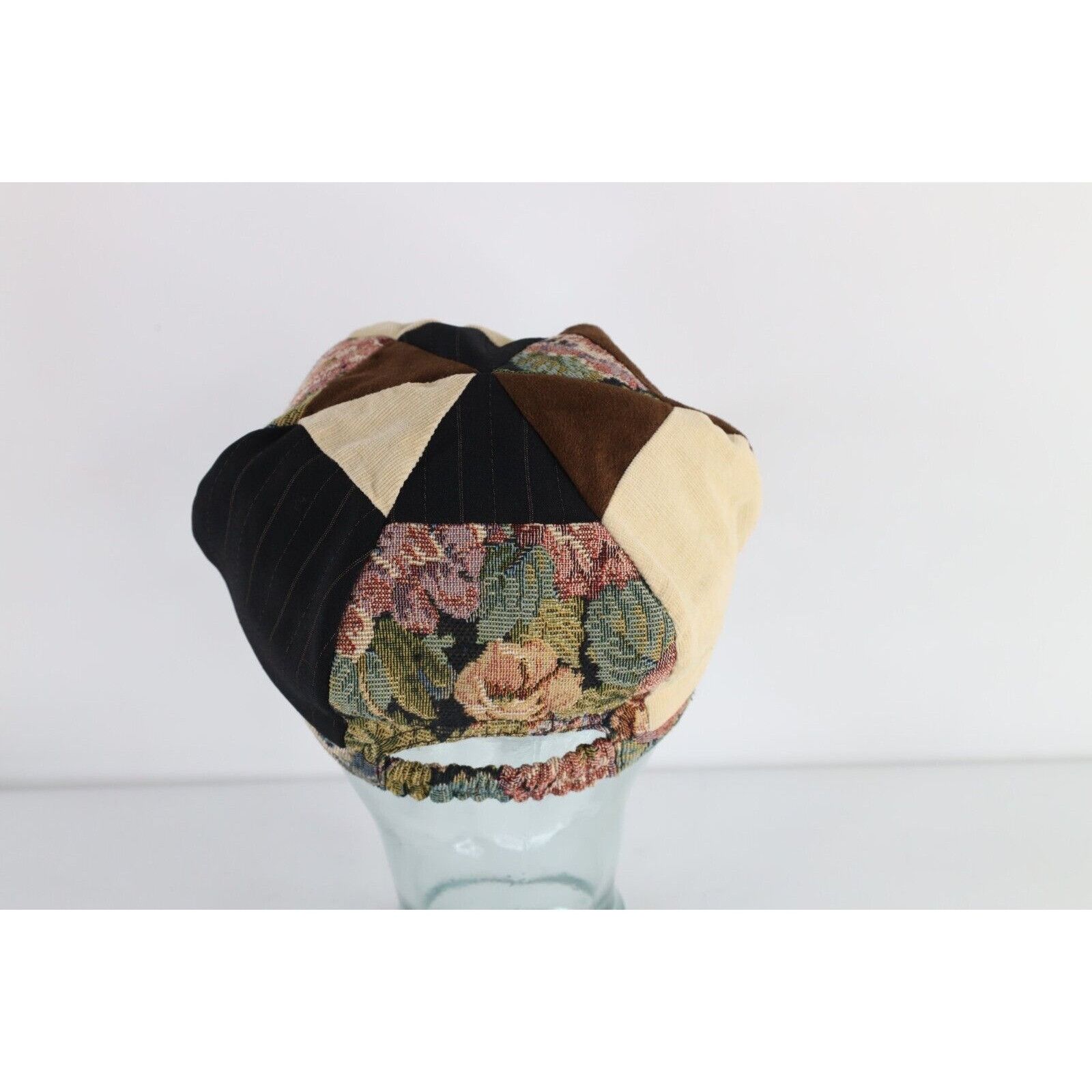 Vintage Vintage 90s Streetwear Tapestry Flower Patchwork Newsboy Cap Size ONE SIZE - 3 Thumbnail