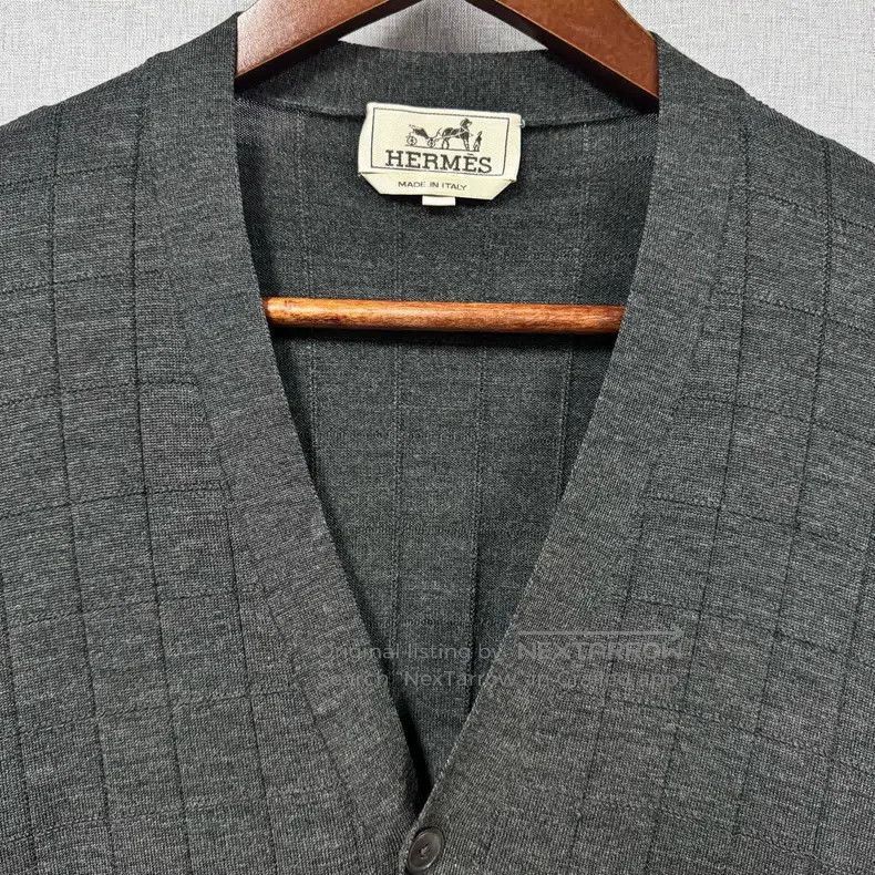 Hermes Hermes Grey Cardigan Size US M / EU 48-50 / 2 - 4 Thumbnail