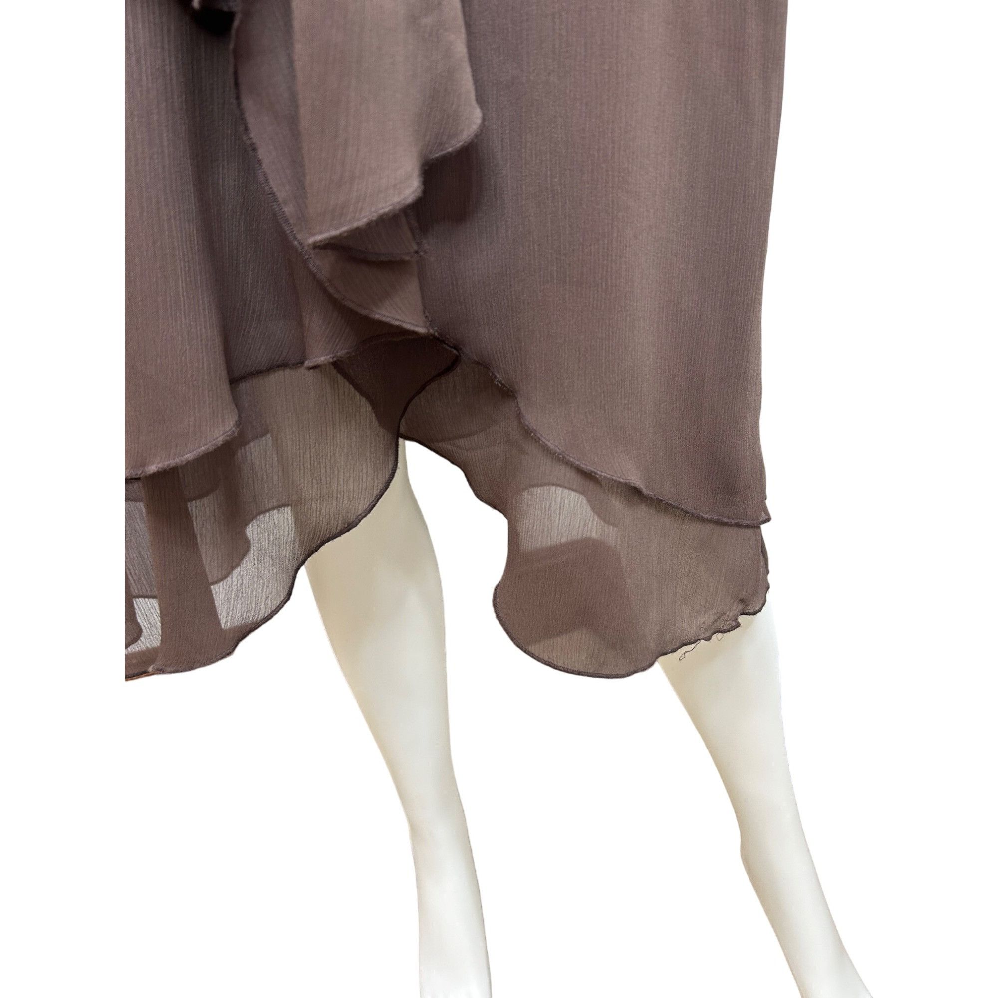 Michael Kors Michael Kors Dress Brown 10 Tiered Sleeveless Bow Tie Adjust Size L / US 10 / IT 46 - 10 Thumbnail