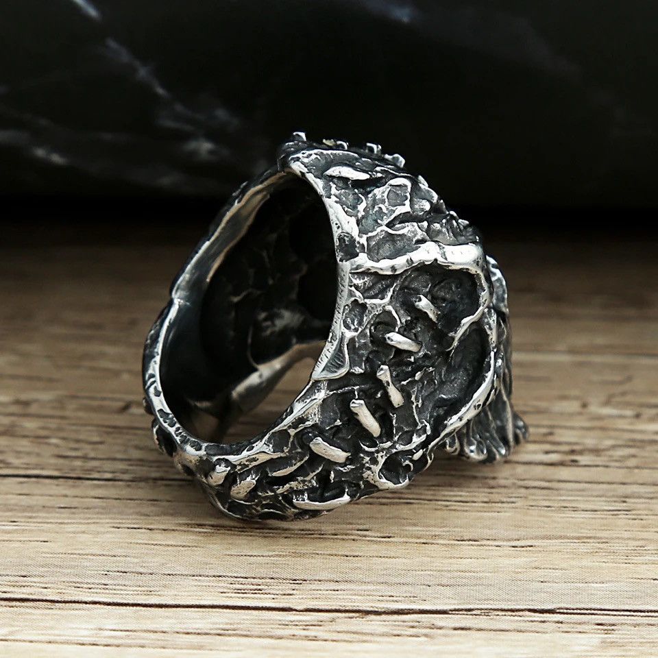 Vintage Black Devil Face Skull Rings Size ONE SIZE - 4 Thumbnail